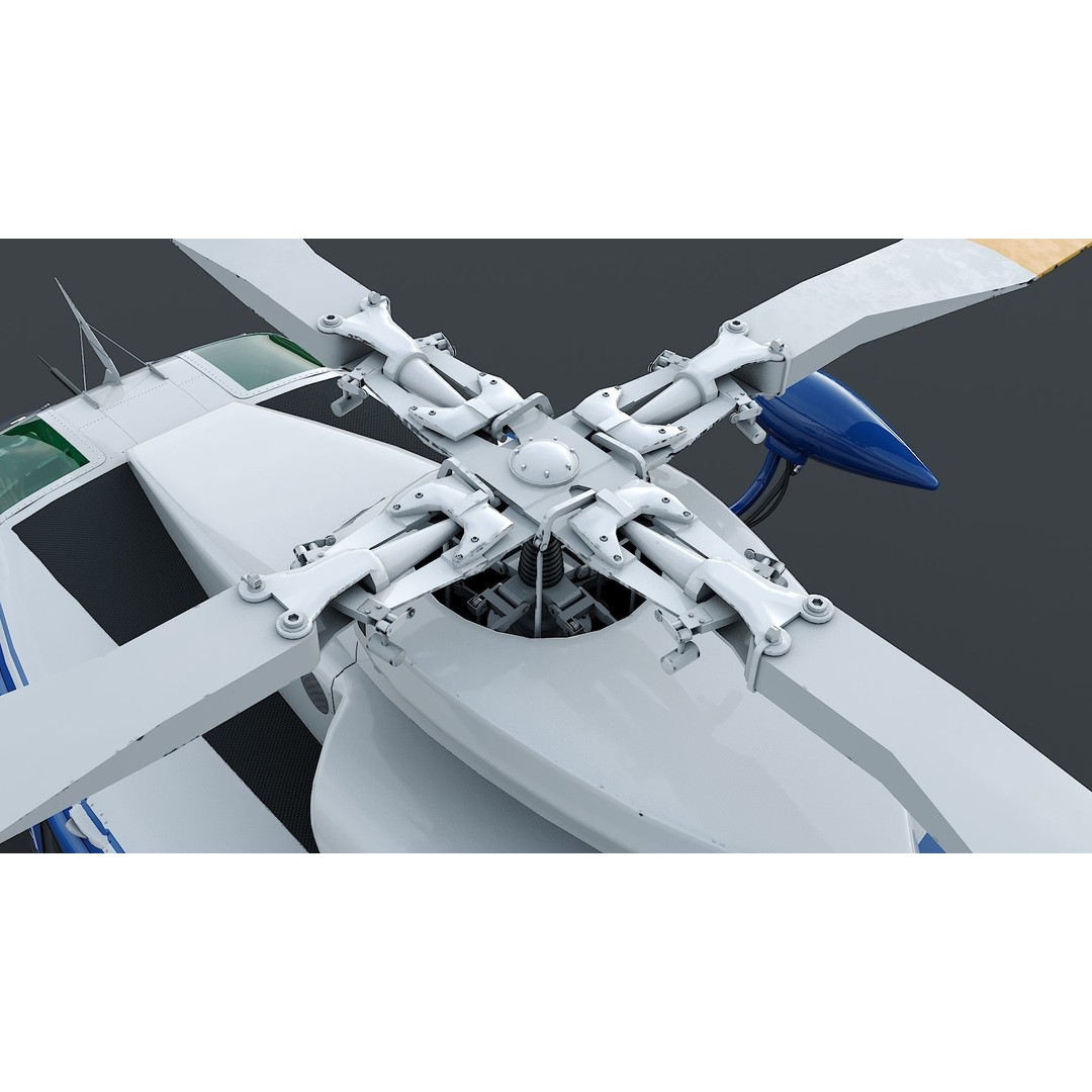 Bell-412 Helicopter 3D Model – Low Poly NYPD Aircraft, FBX - View 18