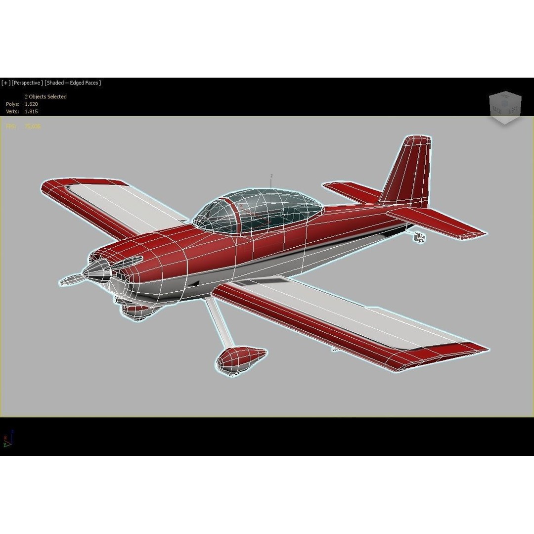 Vans RV-8 3D Model – Low Poly Static Aircraft for Scenery - View 6