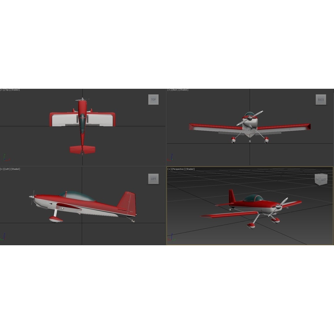 Vans RV-8 3D Model – Low Poly Static Aircraft for Scenery - View 8