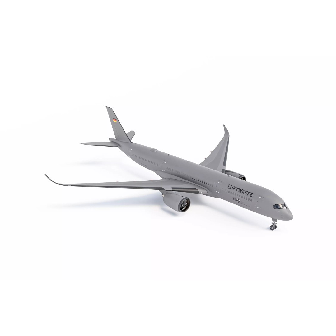 Airbus A350-900 3D Model – Fictional Luftwaffe Military Asset, Blender - View 5