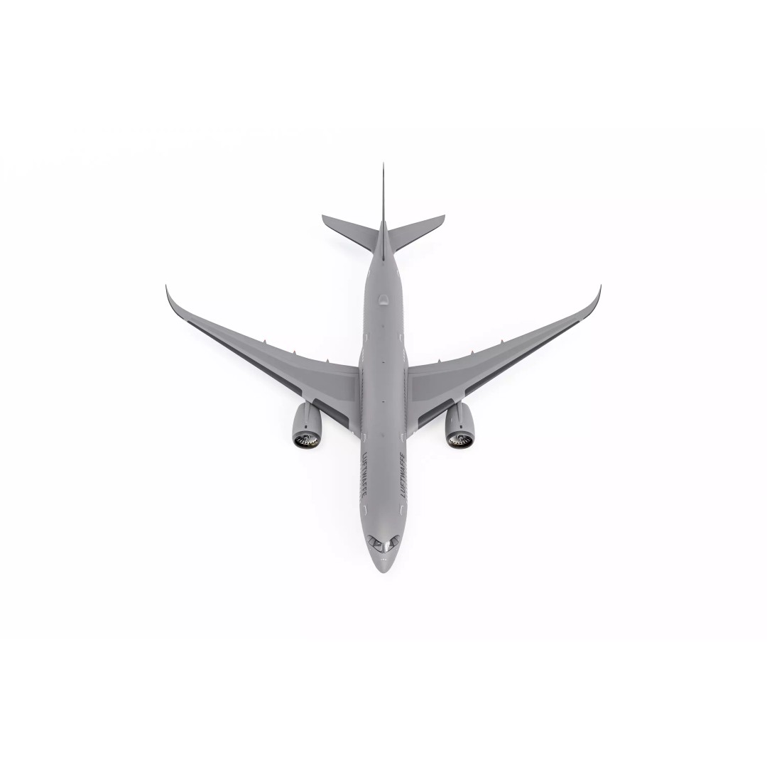 Airbus A350-900 3D Model – Fictional Luftwaffe Military Asset, Blender - View 7