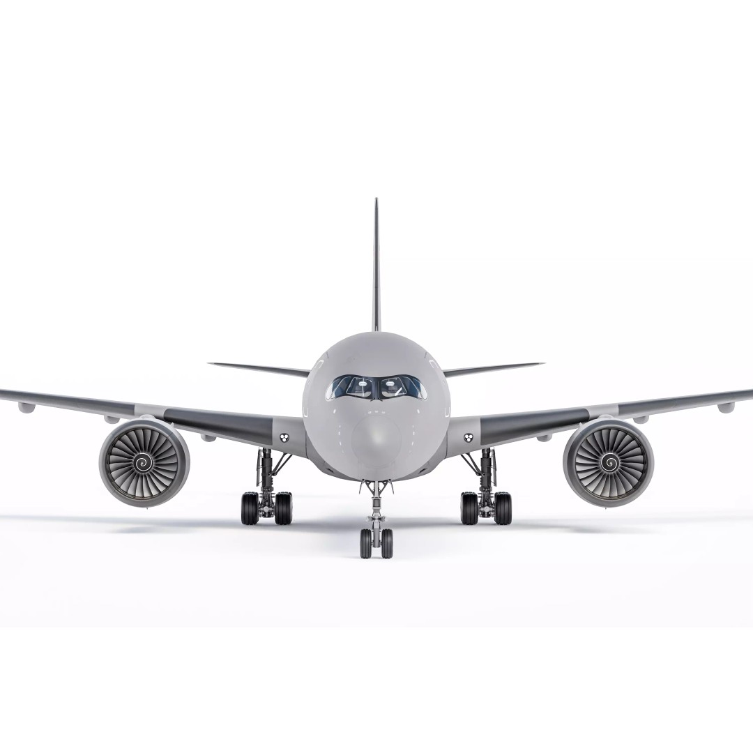 Airbus A350-900 3D Model – Fictional Luftwaffe Military Asset, Blender - View 9