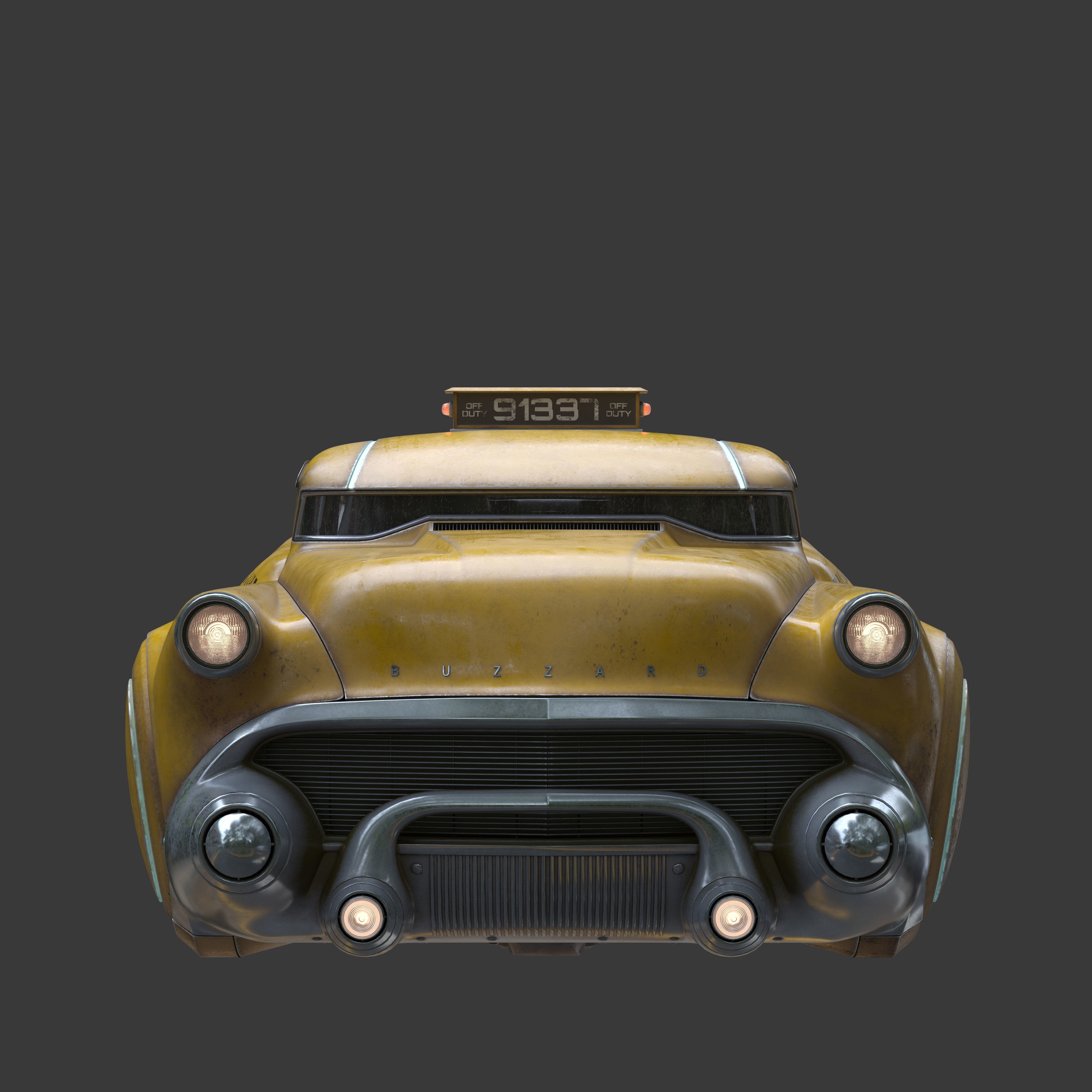 Futuristic Flying Car - Game-Ready 3D Model - View 12