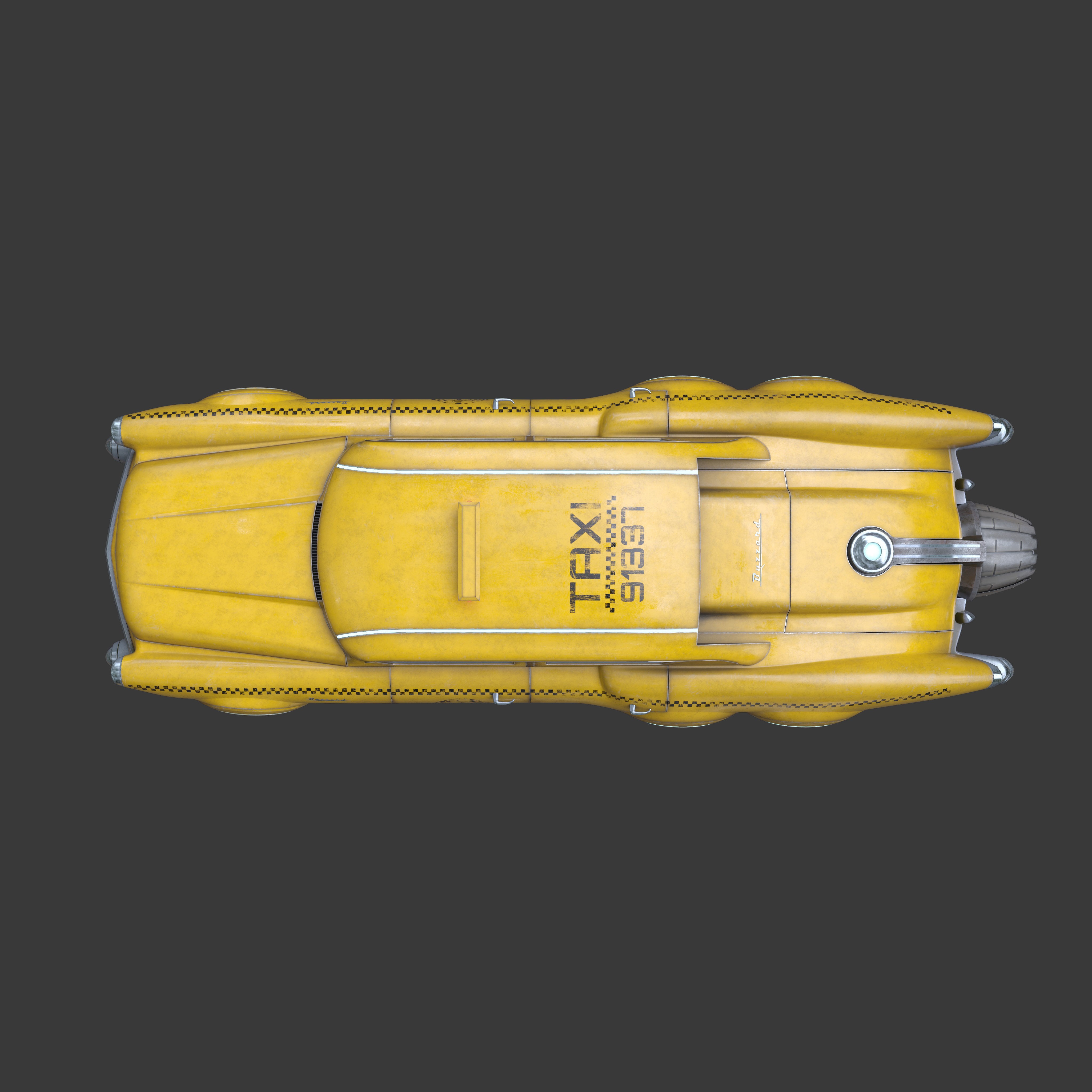 Futuristic Flying Car - Game-Ready 3D Model - View 13