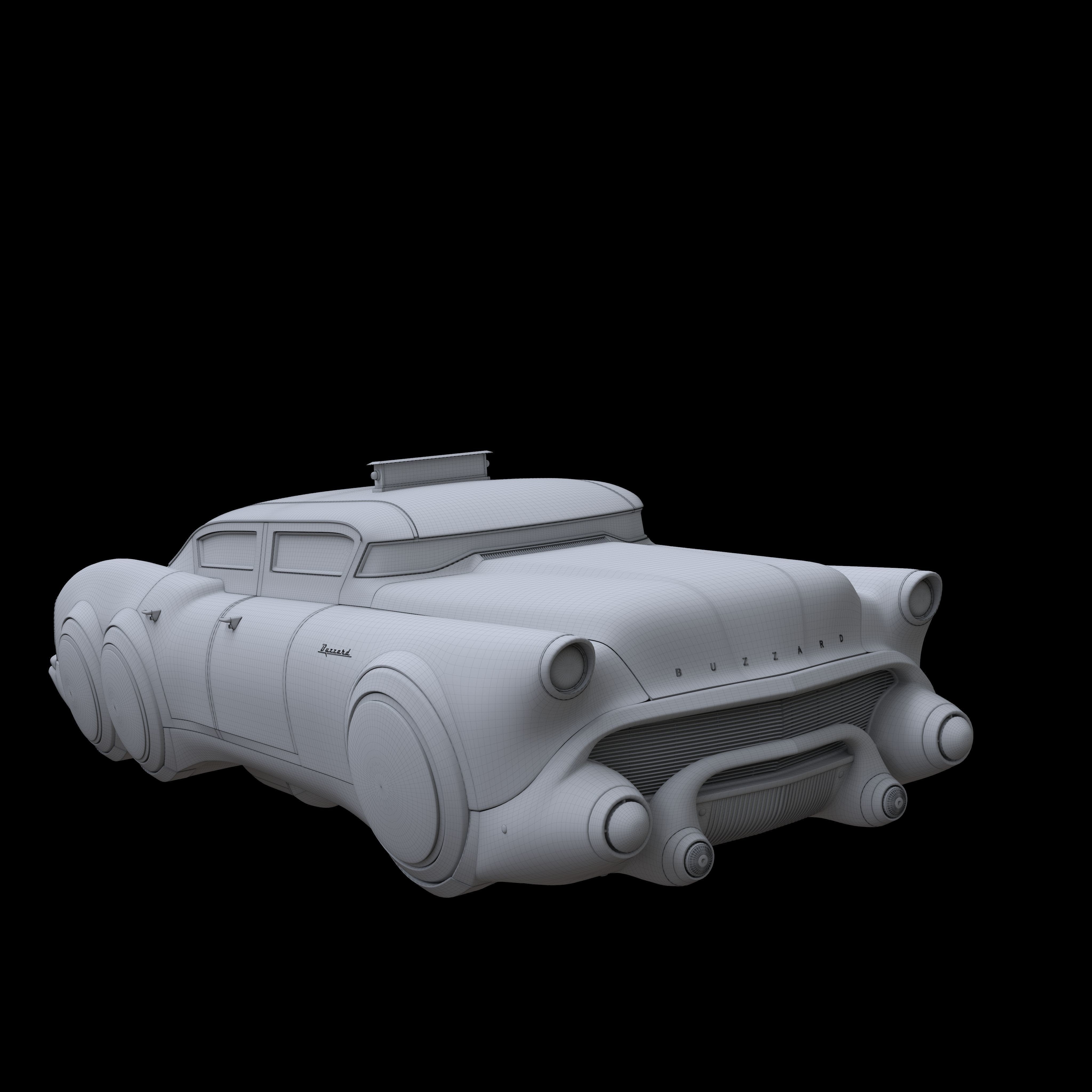 Futuristic Flying Car - Game-Ready 3D Model - View 15