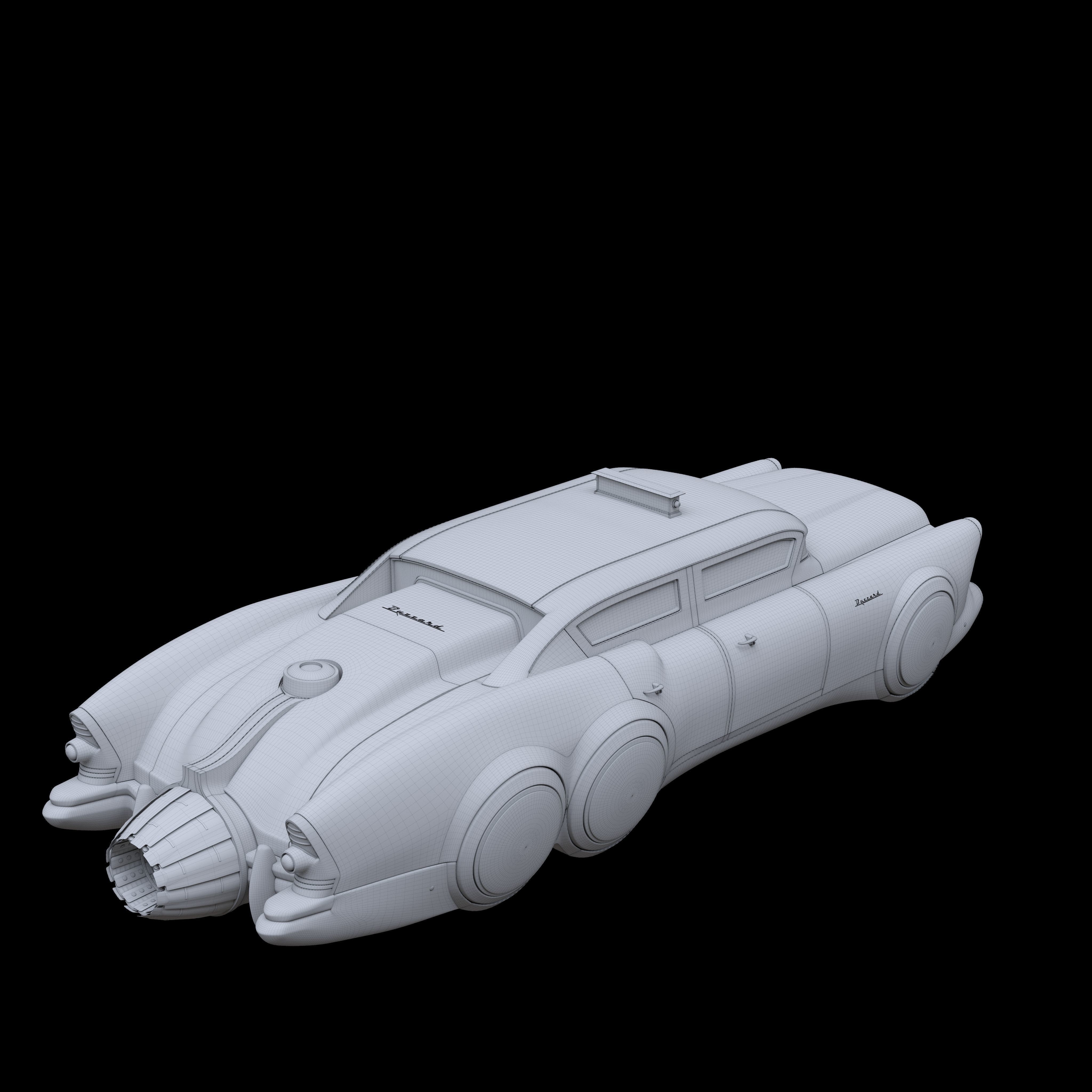 Futuristic Flying Car - Game-Ready 3D Model - View 16