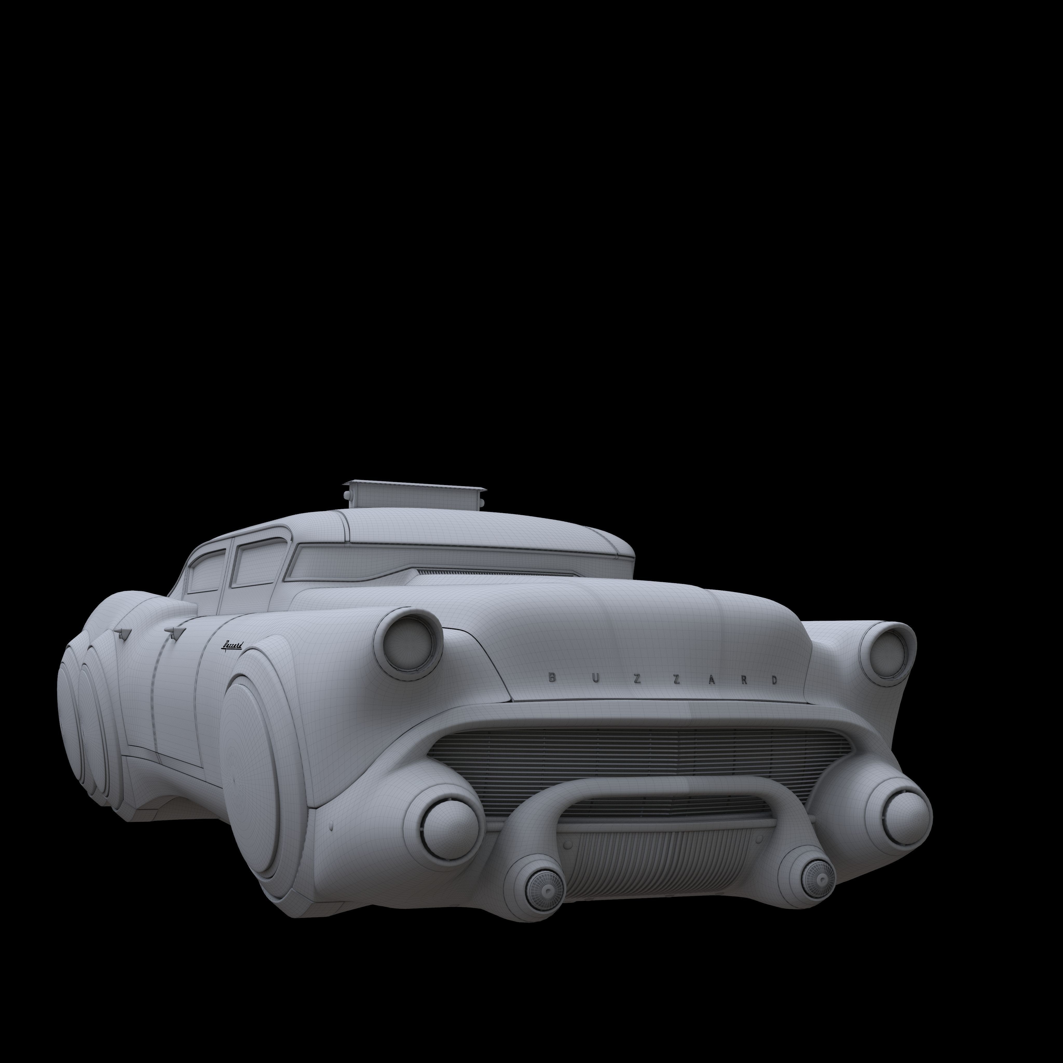 Futuristic Flying Car - Game-Ready 3D Model - View 17