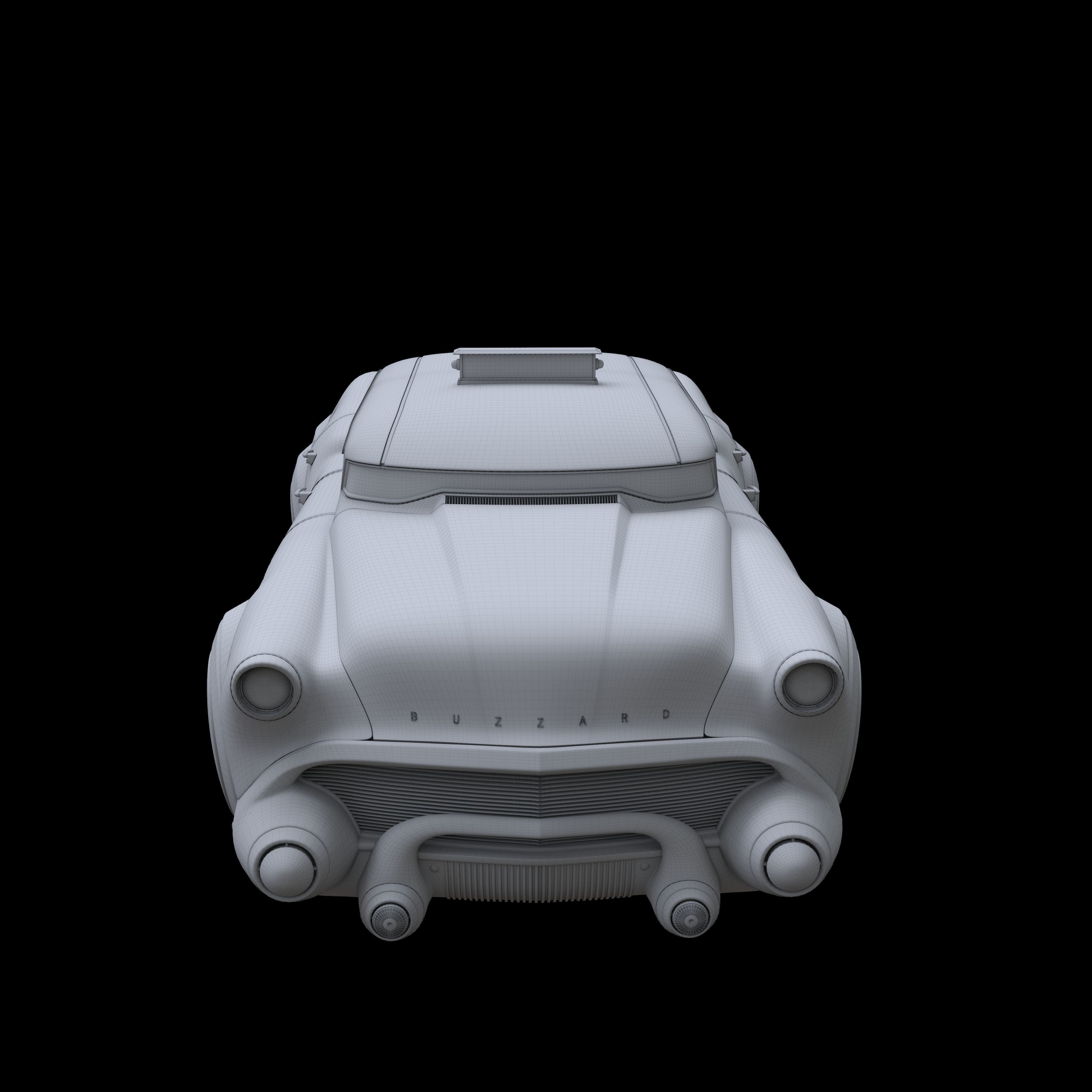 Futuristic Flying Car - Game-Ready 3D Model - View 19