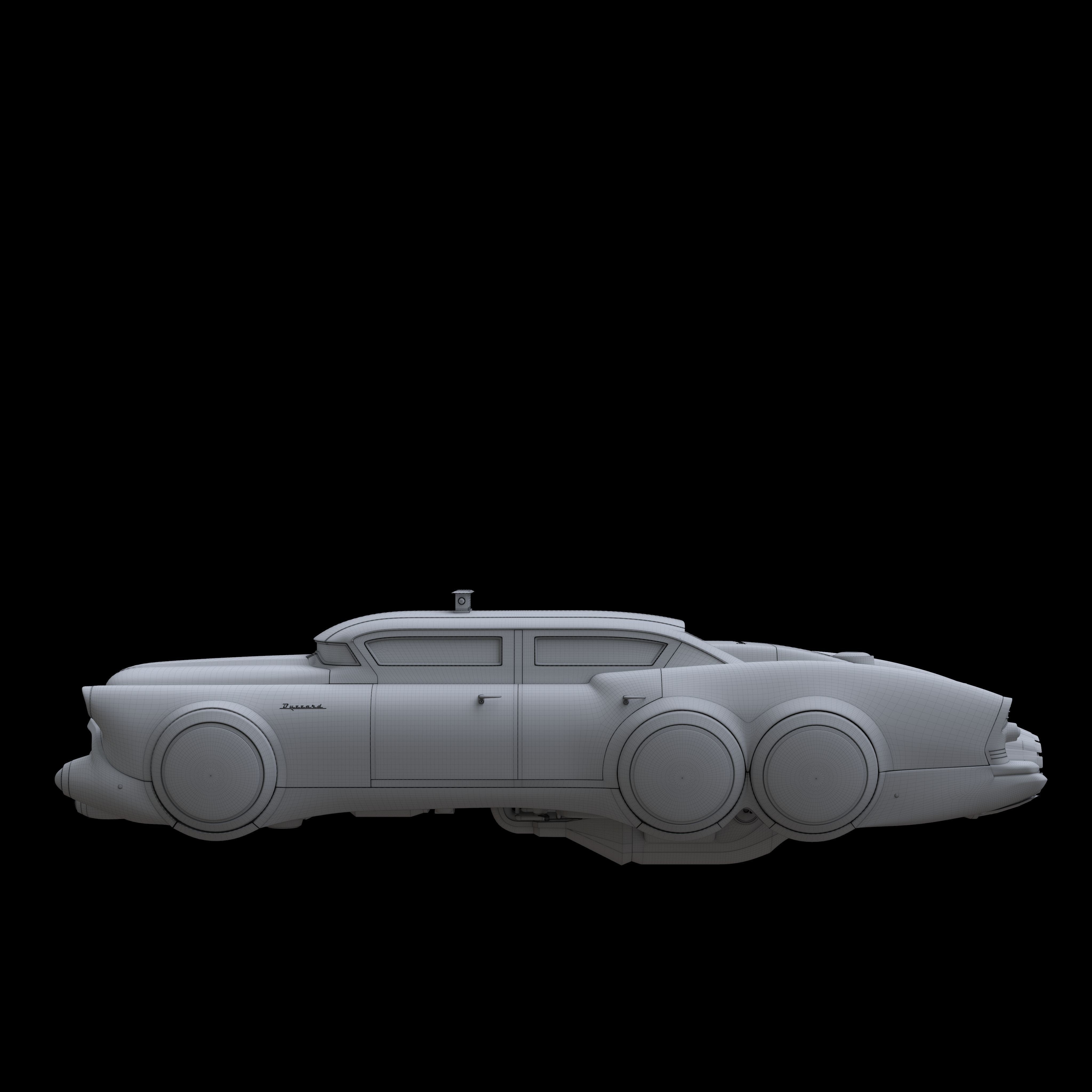 Futuristic Flying Car - Game-Ready 3D Model - View 20