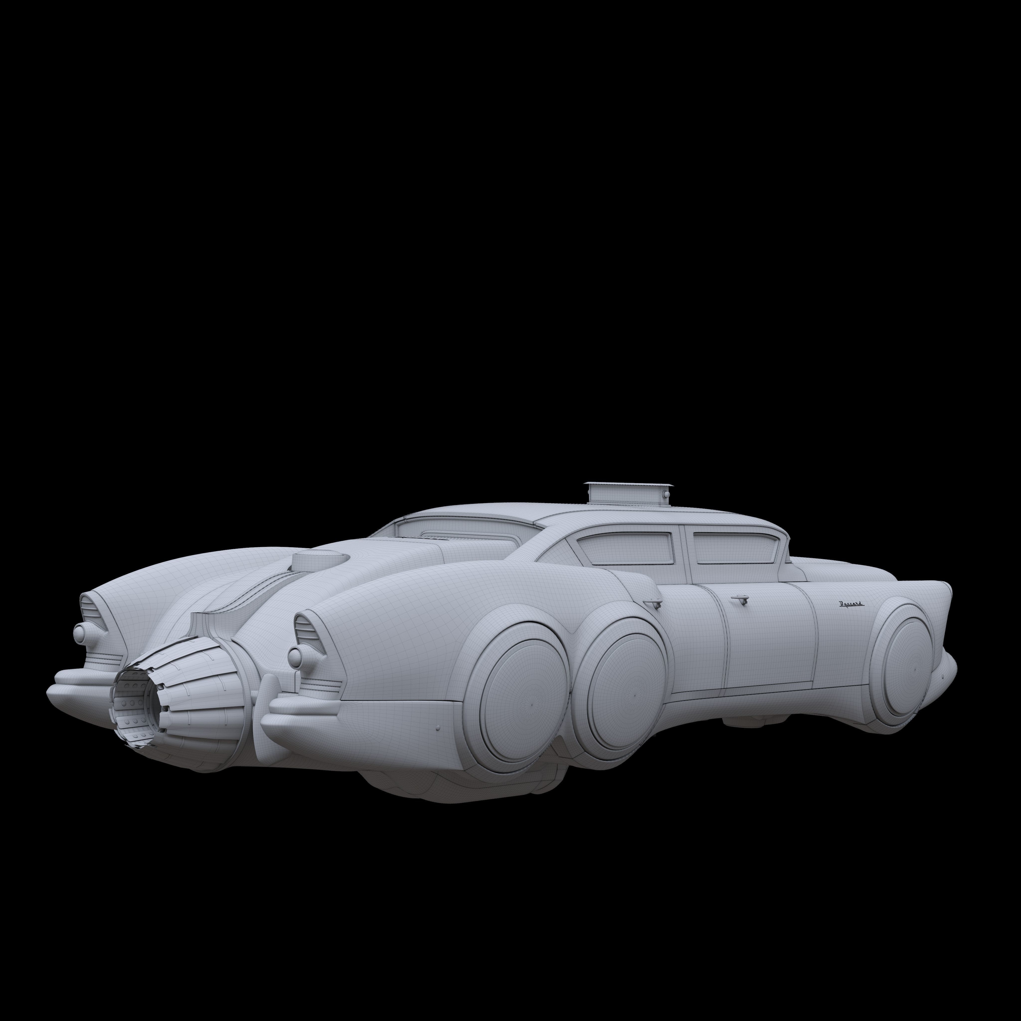 Futuristic Flying Car - Game-Ready 3D Model - View 21