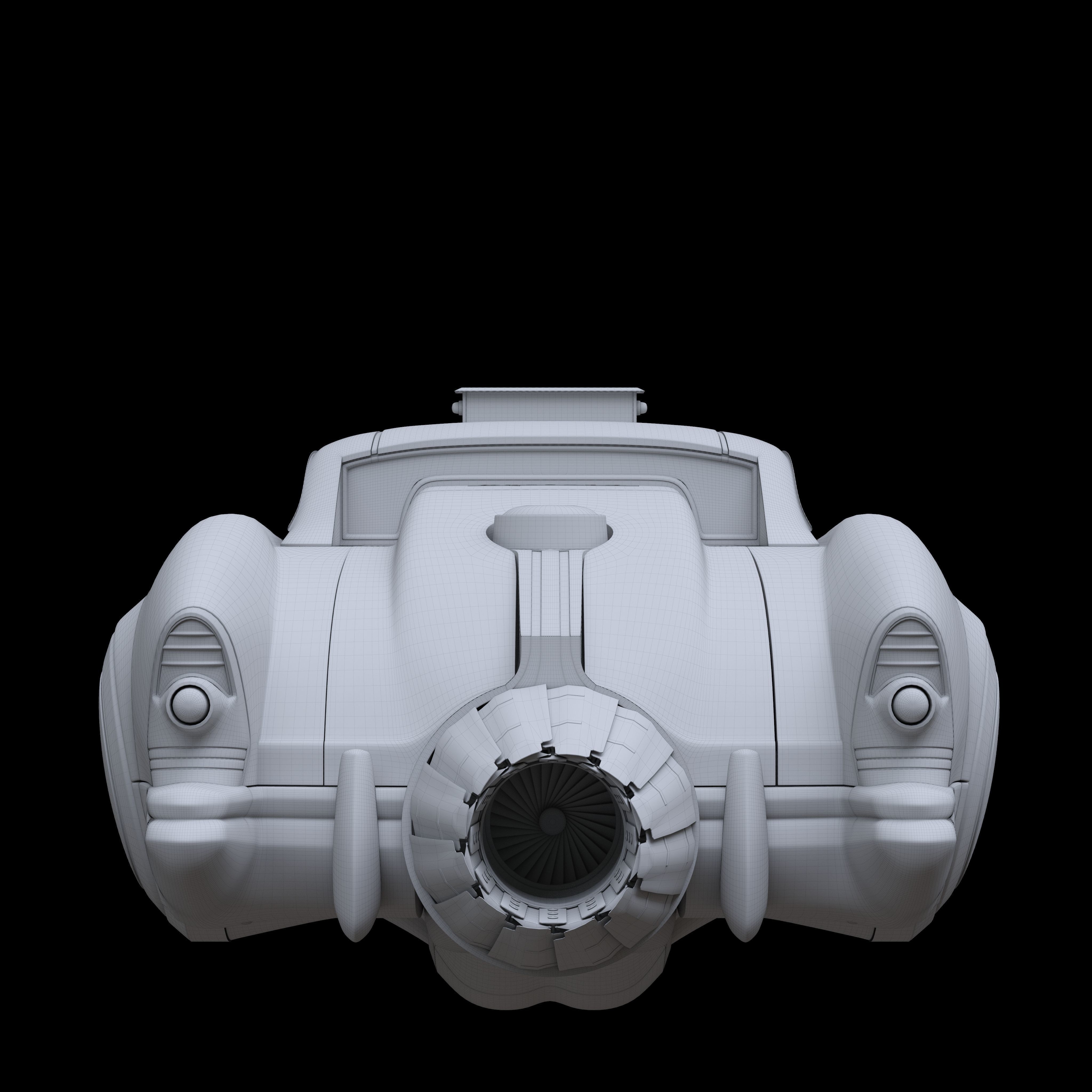 Futuristic Flying Car - Game-Ready 3D Model - View 22