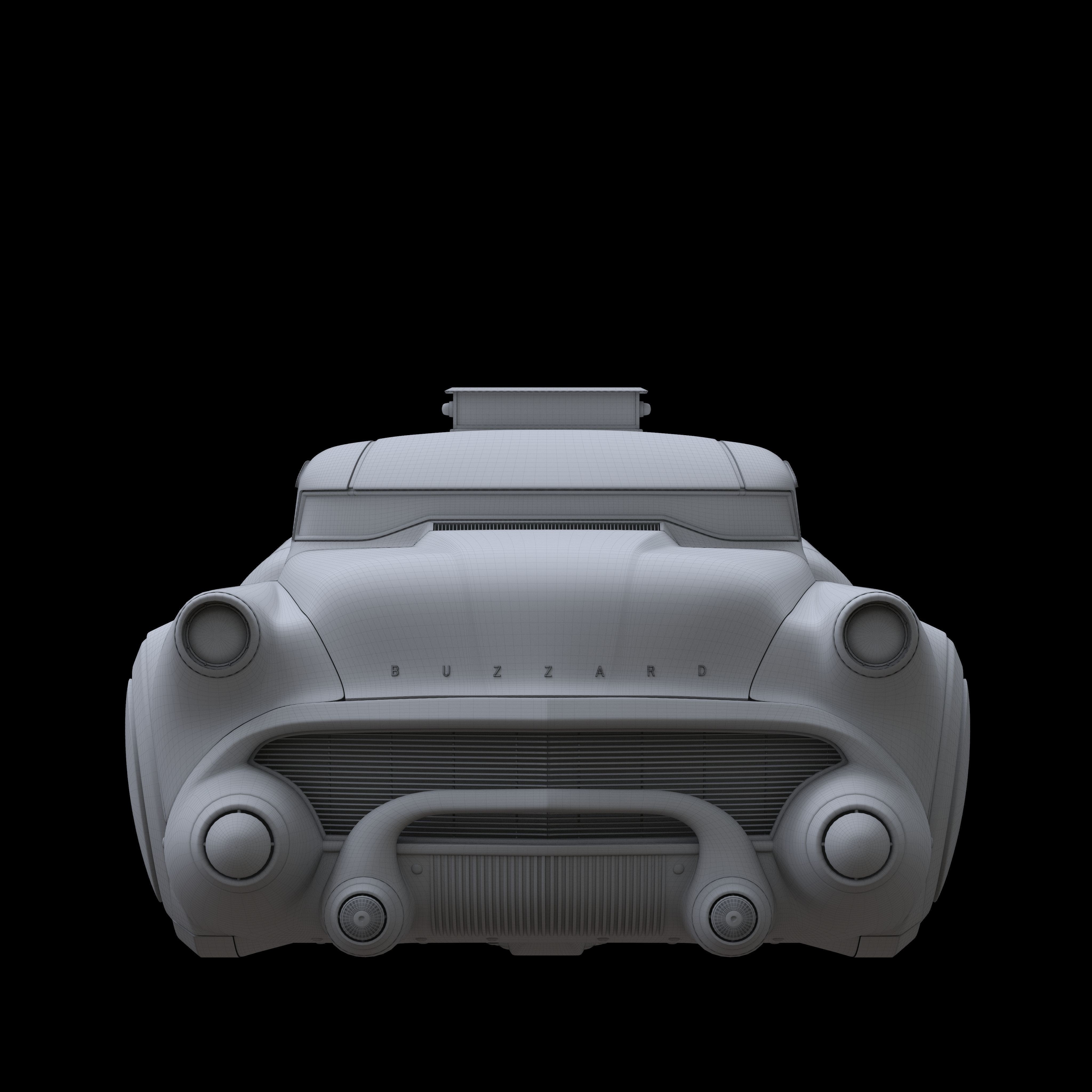 Futuristic Flying Car - Game-Ready 3D Model - View 23