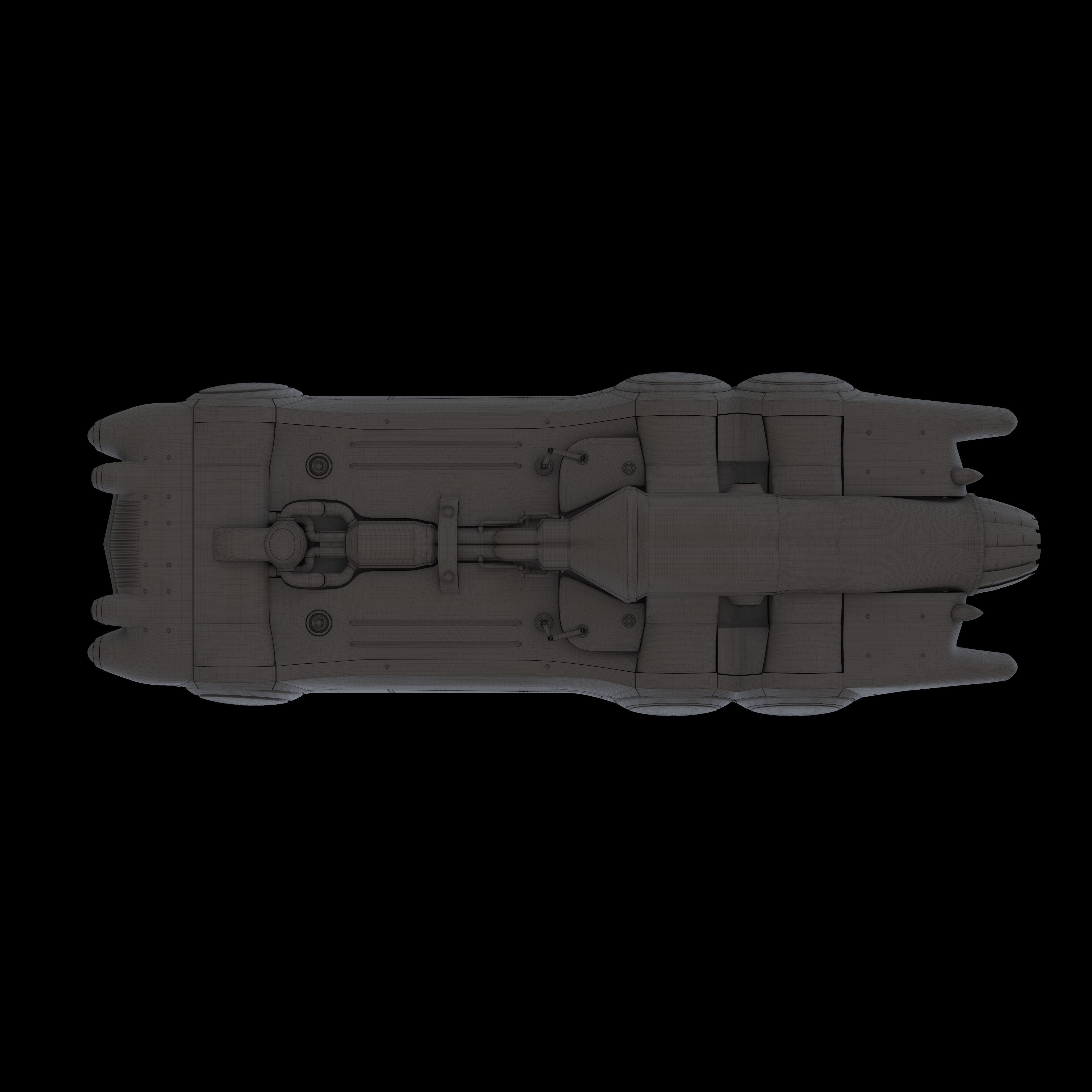 Futuristic Flying Car - Game-Ready 3D Model - View 25