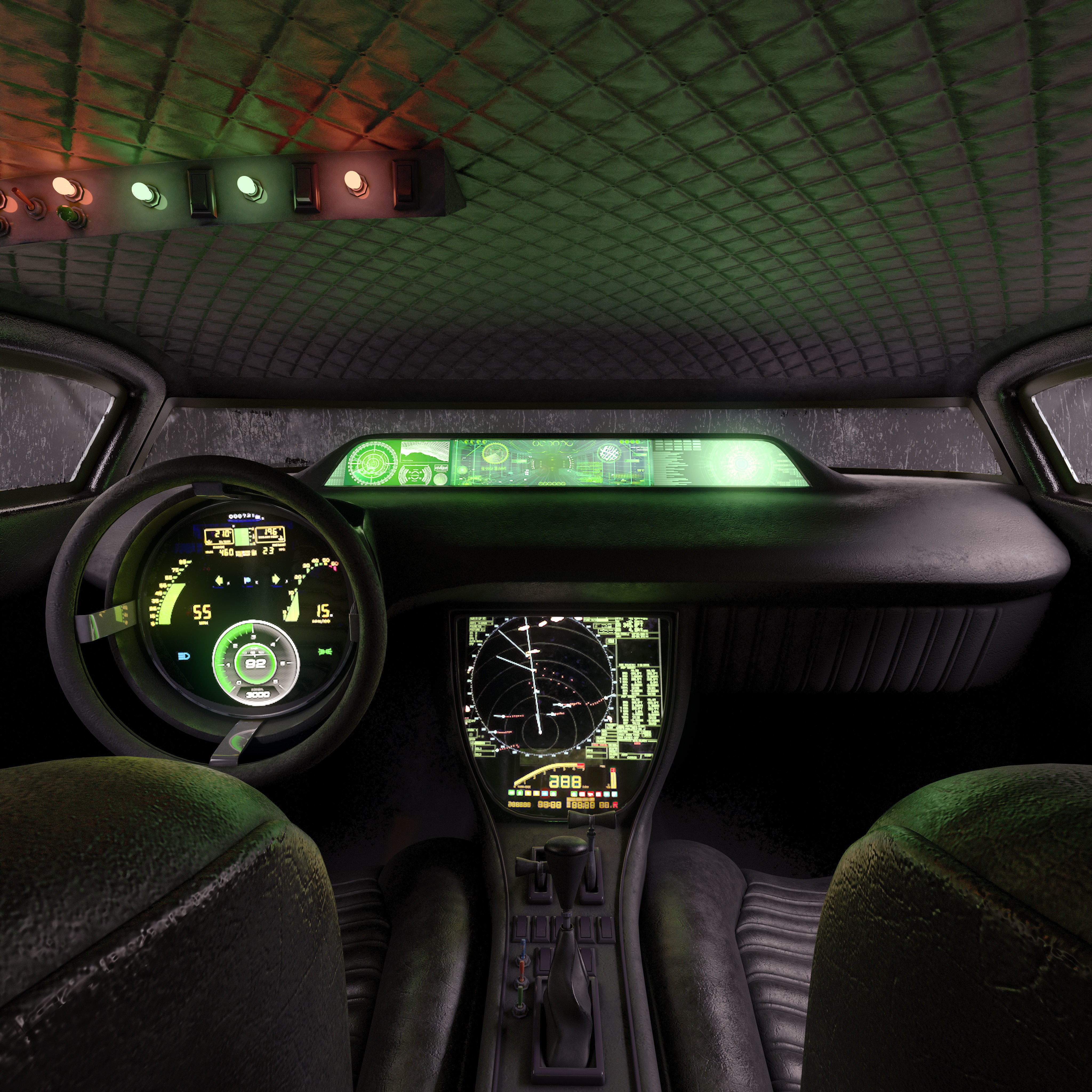 Futuristic Flying Car - Game-Ready 3D Model - View 28