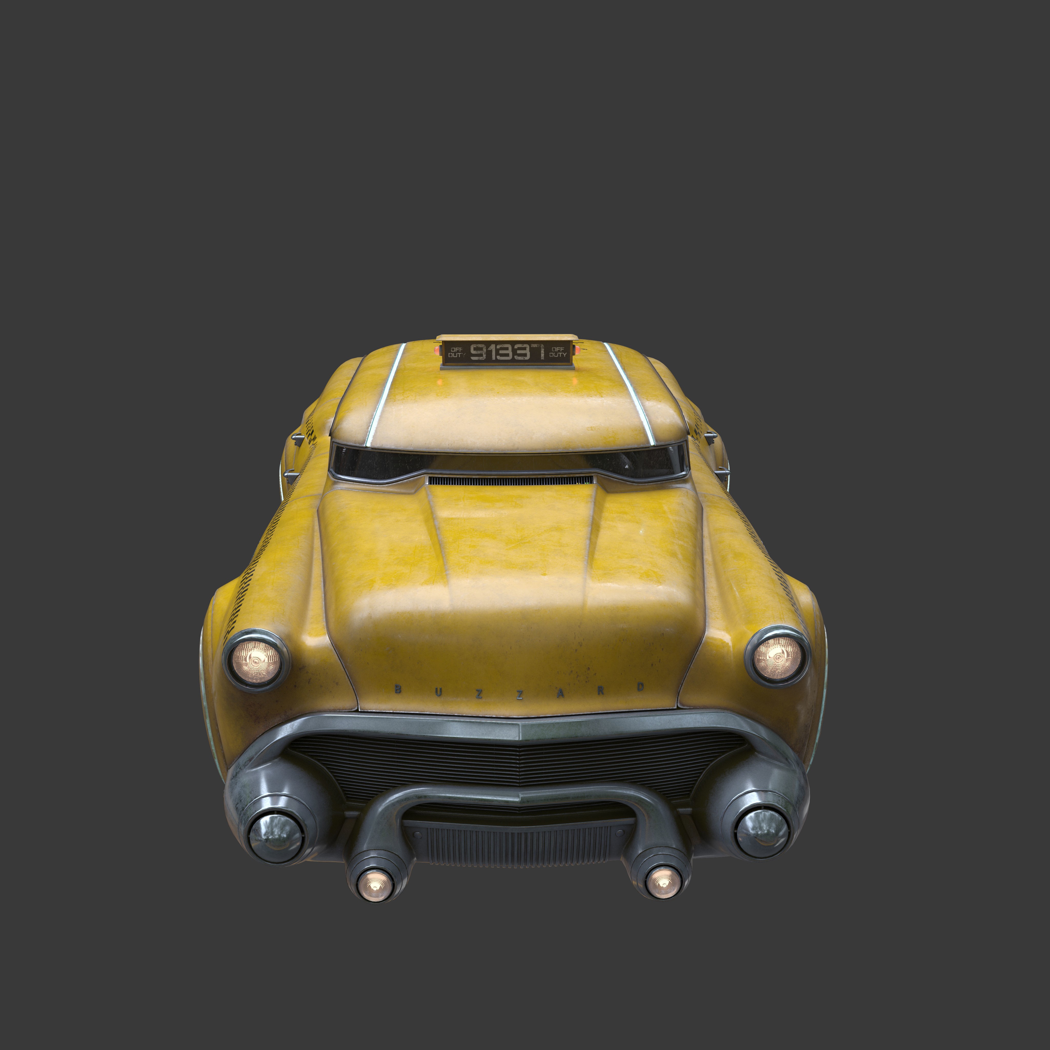 Futuristic Flying Car - Game-Ready 3D Model - View 6