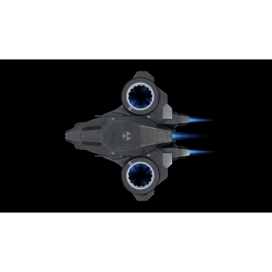 Z-01 VTOL Military Dropship 3D Model – Low Poly, Rigged, PBR - View 10