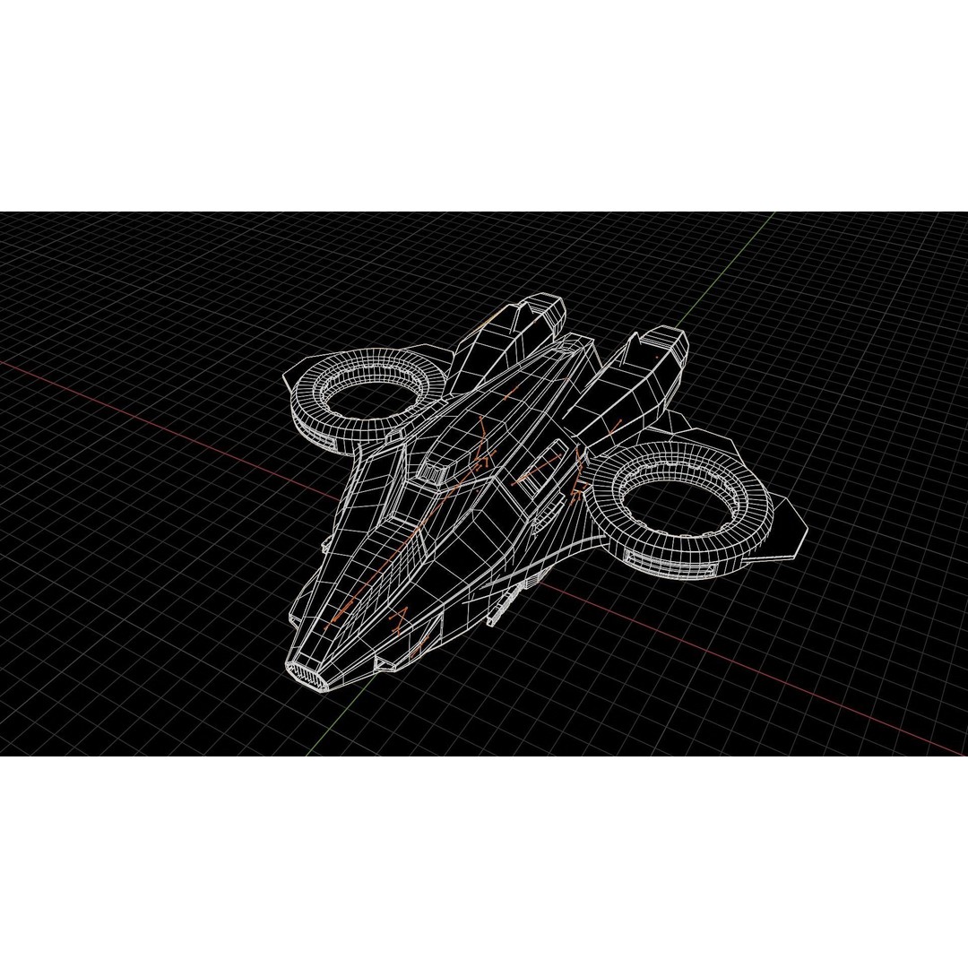 Z-01 VTOL Military Dropship 3D Model – Low Poly, Rigged, PBR - View 17