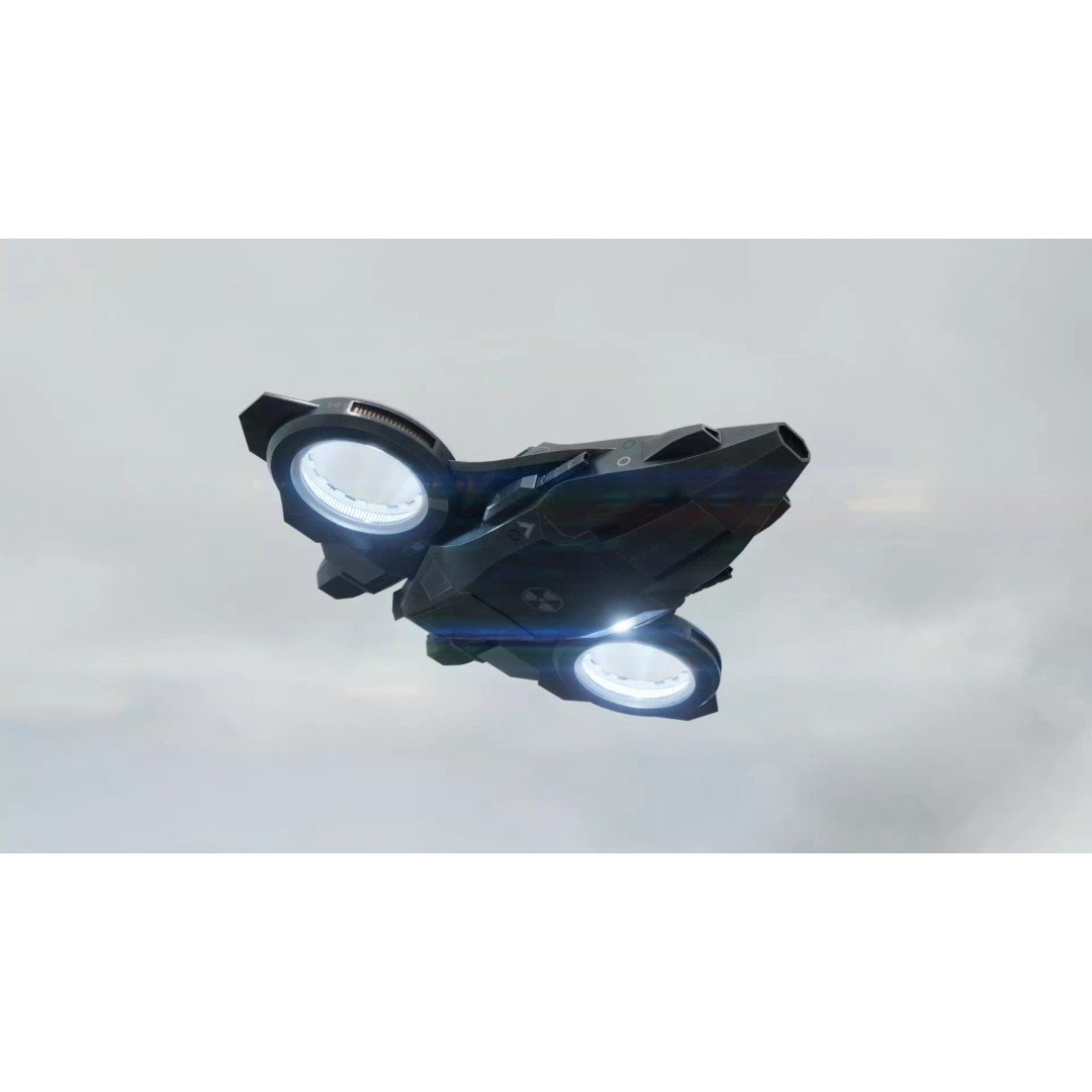 Z-01 VTOL Military Dropship 3D Model – Low Poly, Rigged, PBR - View 2