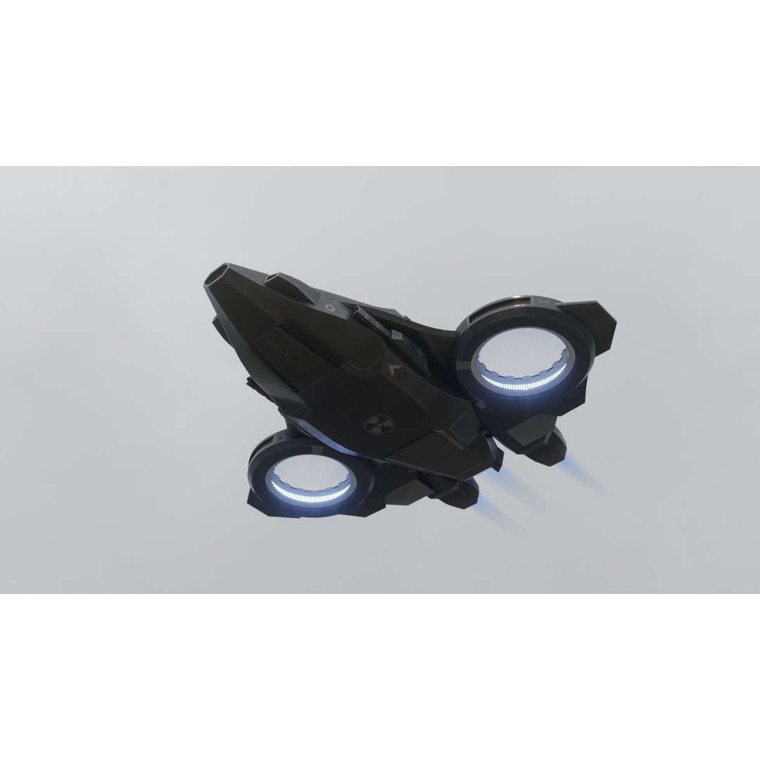 Z-01 VTOL Military Dropship 3D Model – Low Poly, Rigged, PBR - View 26