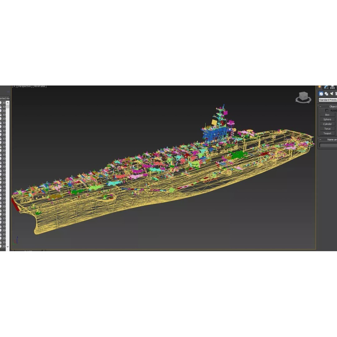 USS Nimitz CVN-68 3D Model – High-Quality Naval Carrier Asset, PBR, Game Ready