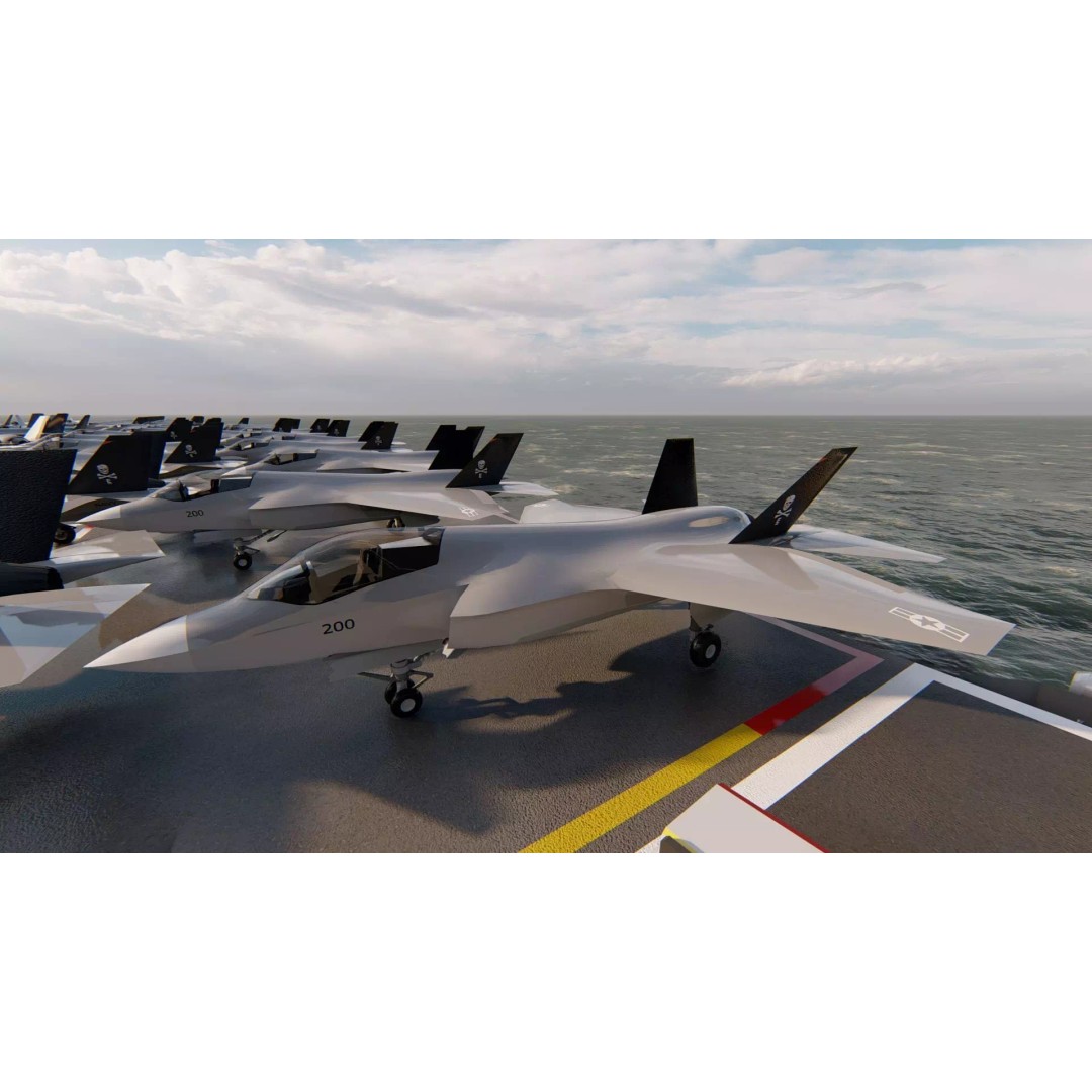 USS Nimitz CVN-68 3D Model – High-Quality Naval Carrier Asset, PBR, Game Ready - View 11