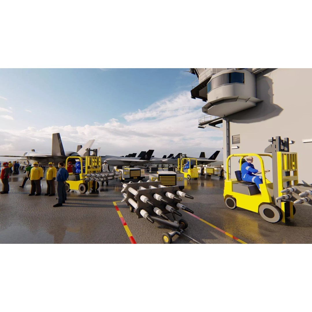 USS Nimitz CVN-68 3D Model – High-Quality Naval Carrier Asset, PBR, Game Ready - View 12