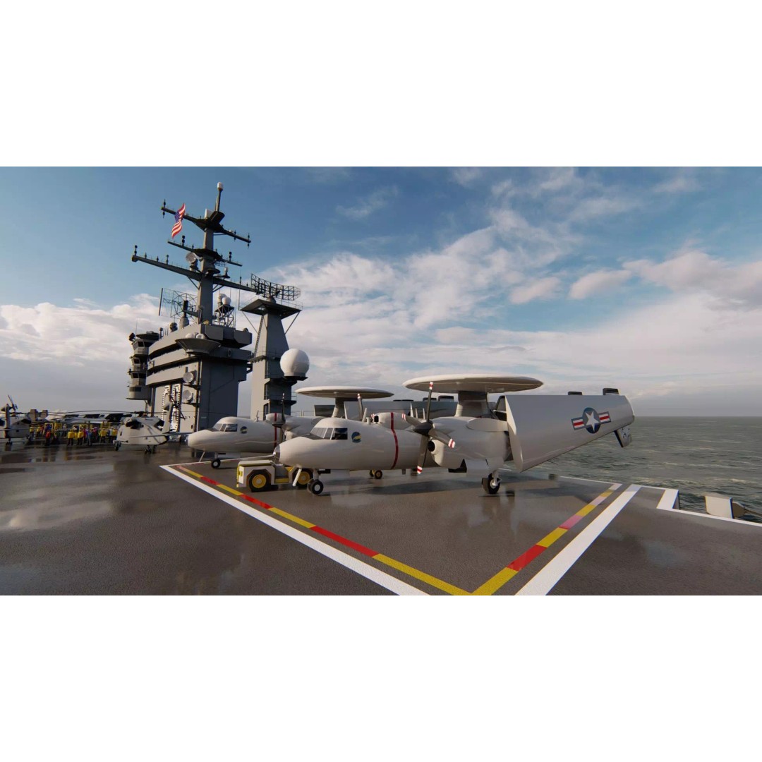 USS Nimitz CVN-68 3D Model – High-Quality Naval Carrier Asset, PBR, Game Ready - View 13