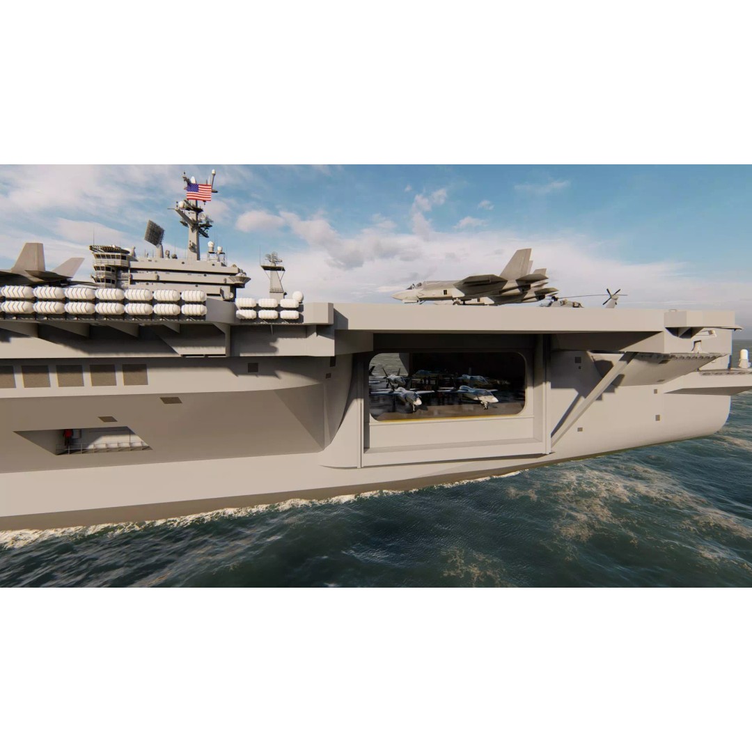USS Nimitz CVN-68 3D Model – High-Quality Naval Carrier Asset, PBR, Game Ready - View 16