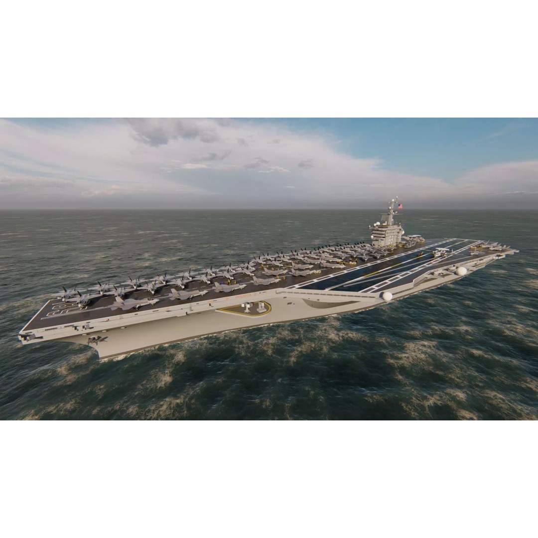 USS Nimitz CVN-68 3D Model – High-Quality Naval Carrier Asset, PBR, Game Ready - View 17