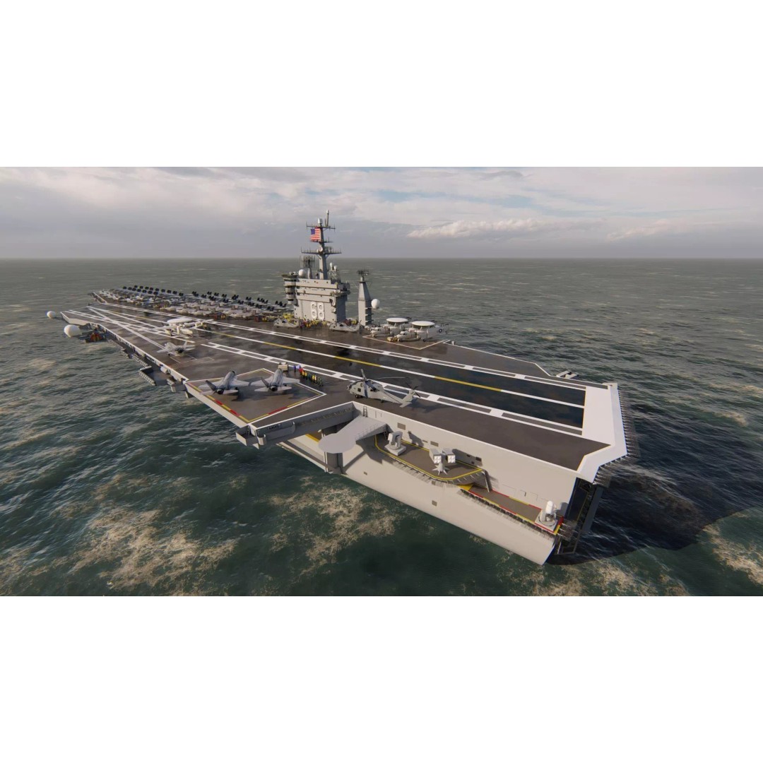 USS Nimitz CVN-68 3D Model – High-Quality Naval Carrier Asset, PBR, Game Ready - View 21