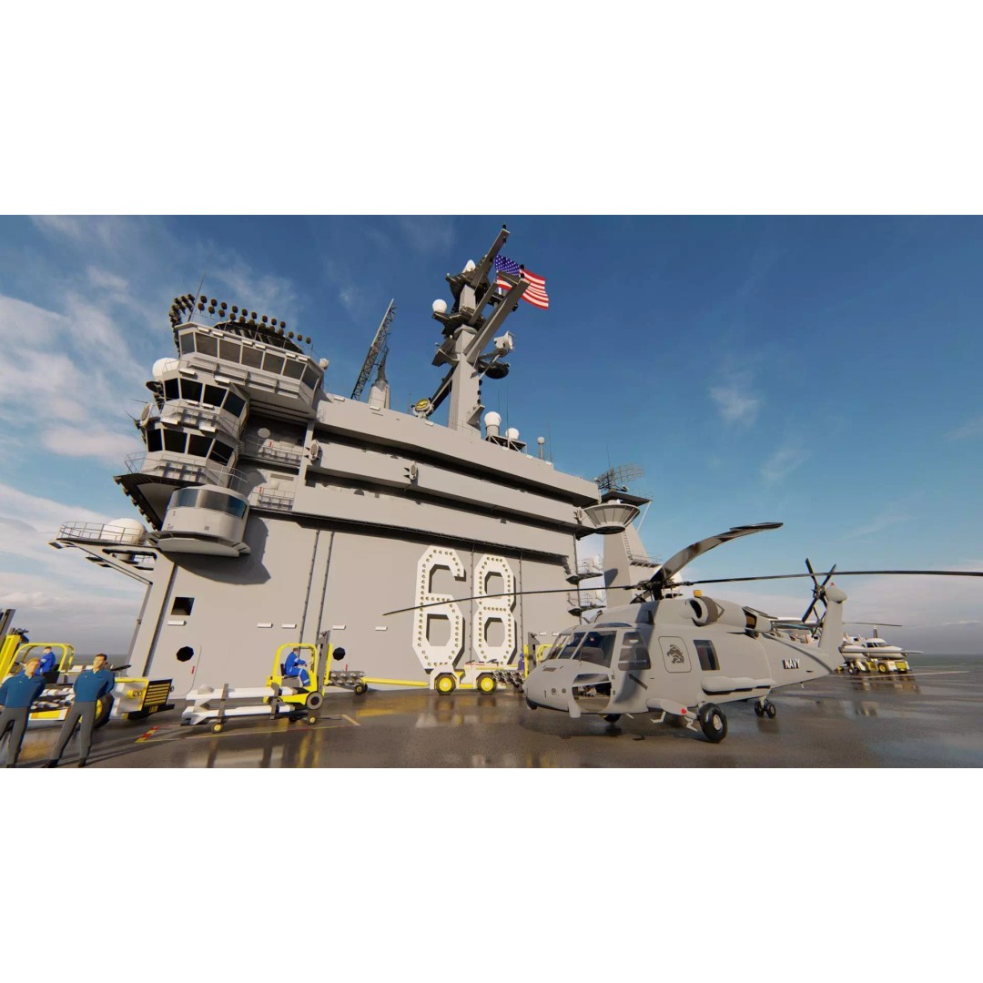 USS Nimitz CVN-68 3D Model – High-Quality Naval Carrier Asset, PBR, Game Ready - View 3