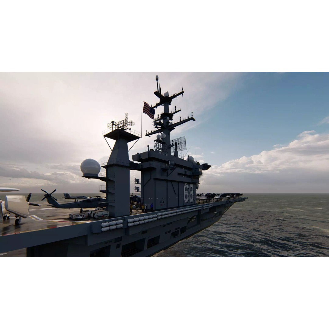 USS Nimitz CVN-68 3D Model – High-Quality Naval Carrier Asset, PBR, Game Ready - View 7