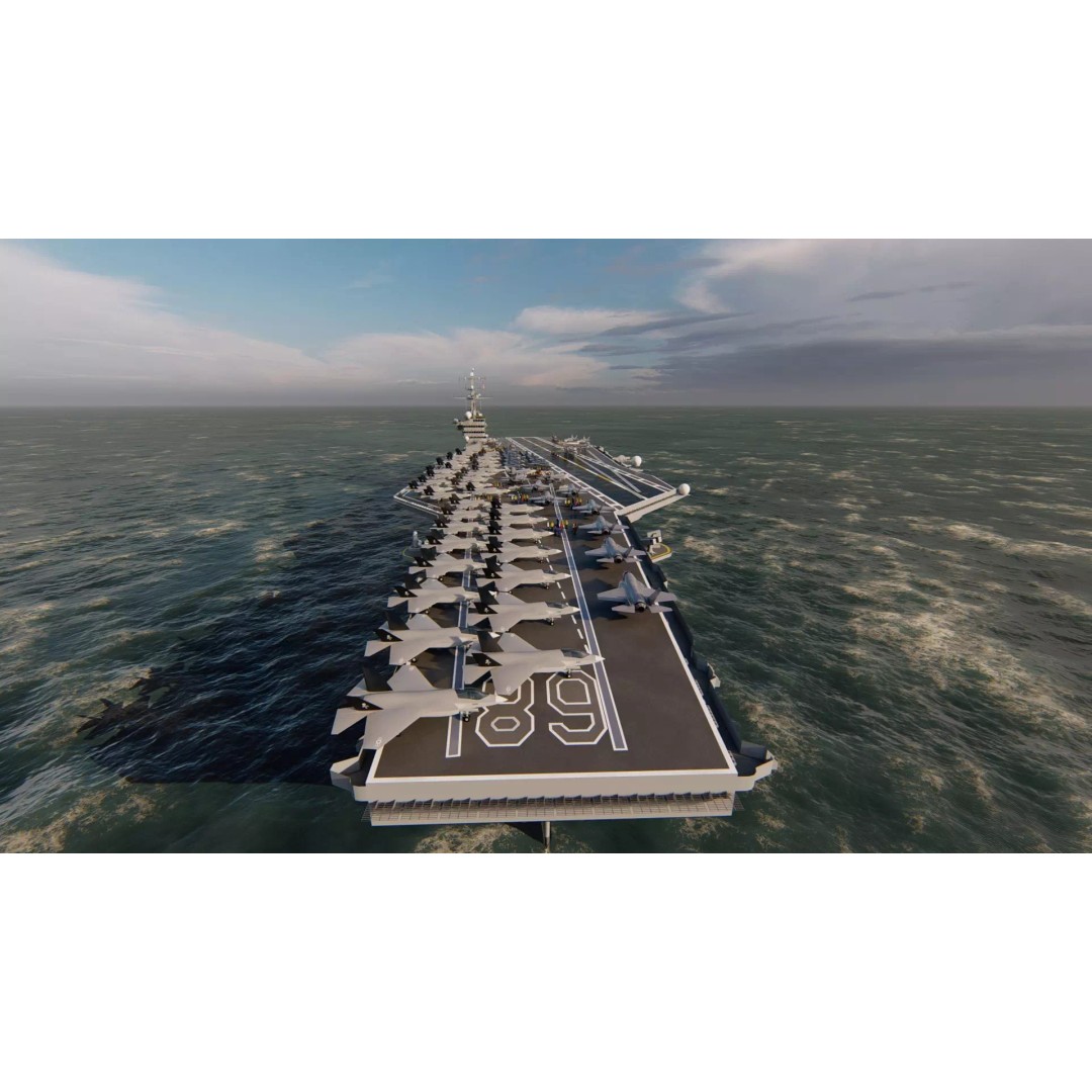 USS Nimitz CVN-68 3D Model – High-Quality Naval Carrier Asset, PBR, Game Ready - View 8