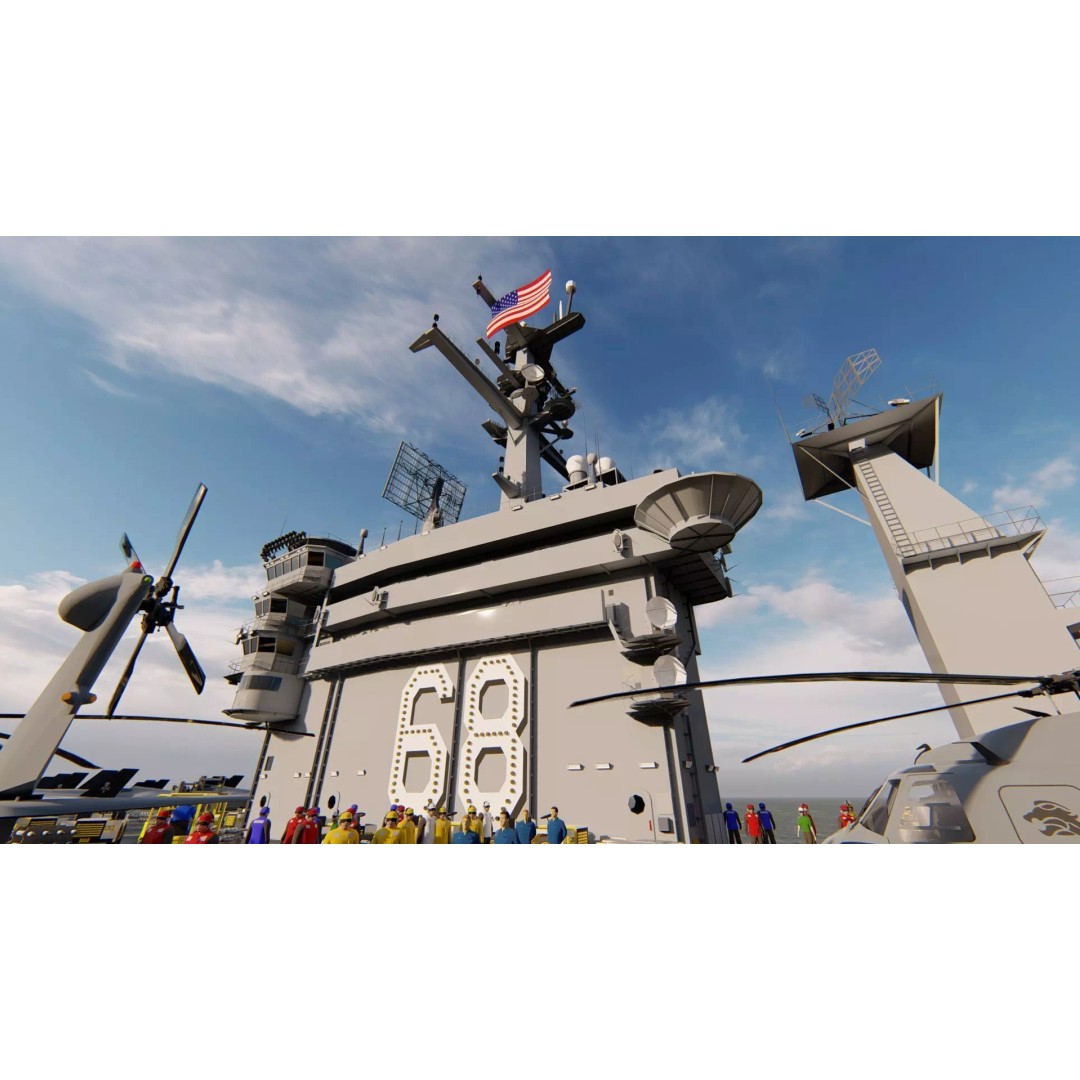 USS Nimitz CVN-68 3D Model – High-Quality Naval Carrier Asset, PBR, Game Ready - View 9