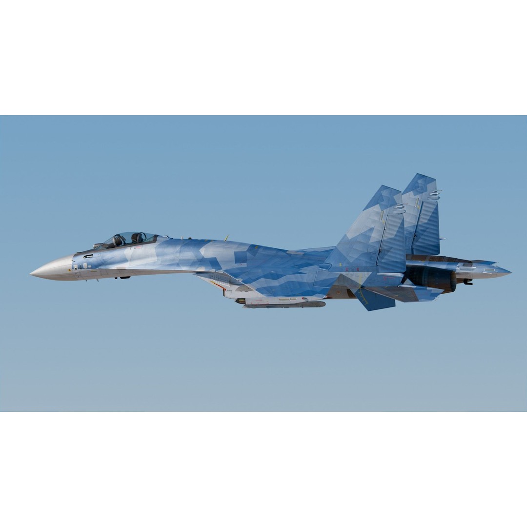 Sukhoi Su-35 3D Model – High Poly Military Aircraft, PBR Textures