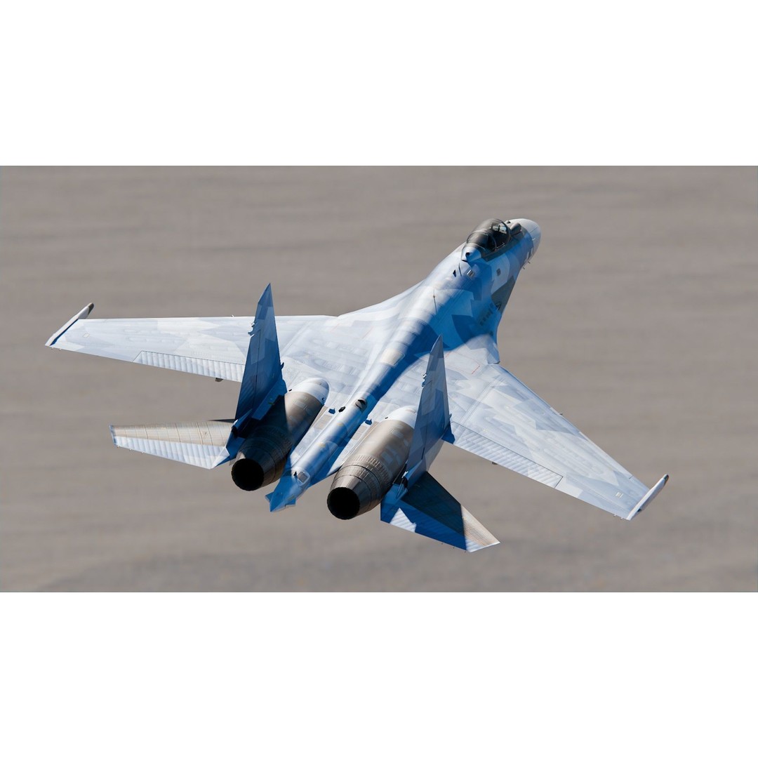 Sukhoi Su-35 3D Model – High Poly Military Aircraft, PBR Textures - View 8