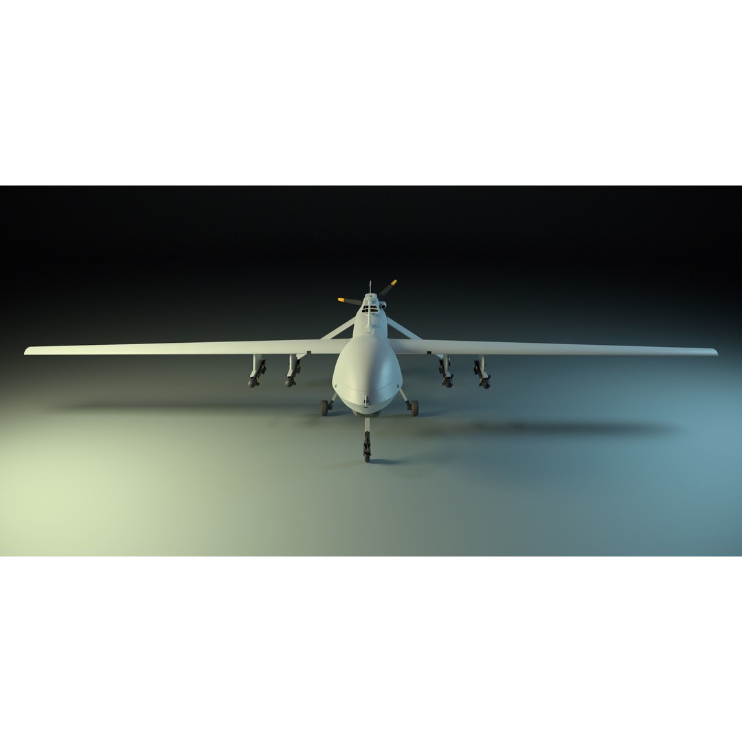 UAV MQ-1C Gray Eagle 3D Model – Low Poly PBR Game Asset, FBX, OBJ - View 10