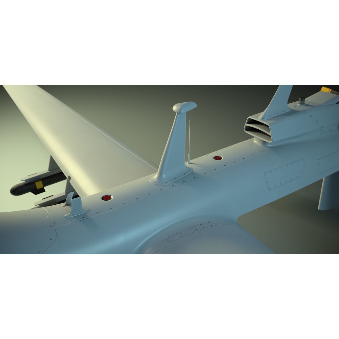 UAV MQ-1C Gray Eagle 3D Model – Low Poly PBR Game Asset, FBX, OBJ - View 14