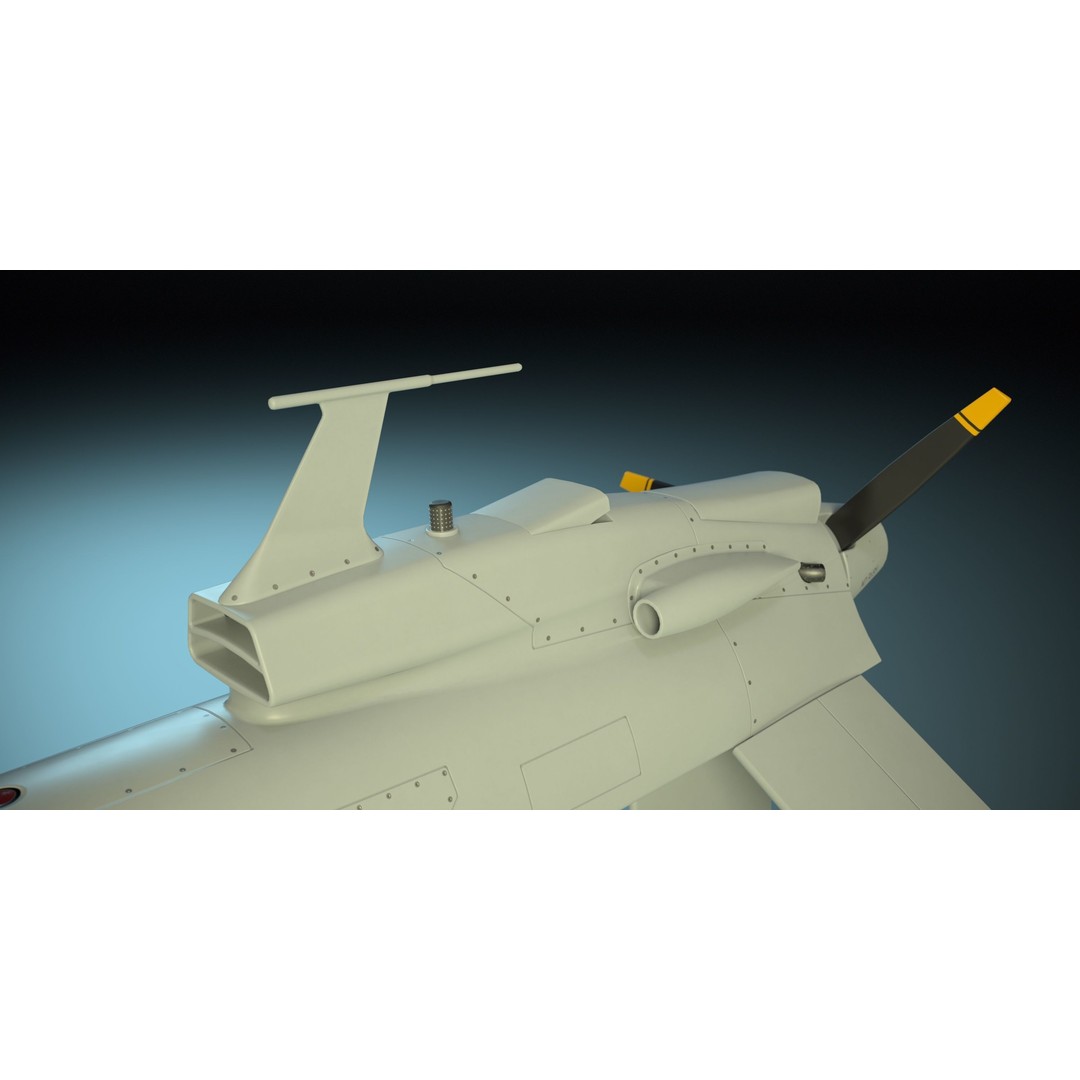 UAV MQ-1C Gray Eagle 3D Model – Low Poly PBR Game Asset, FBX, OBJ - View 15