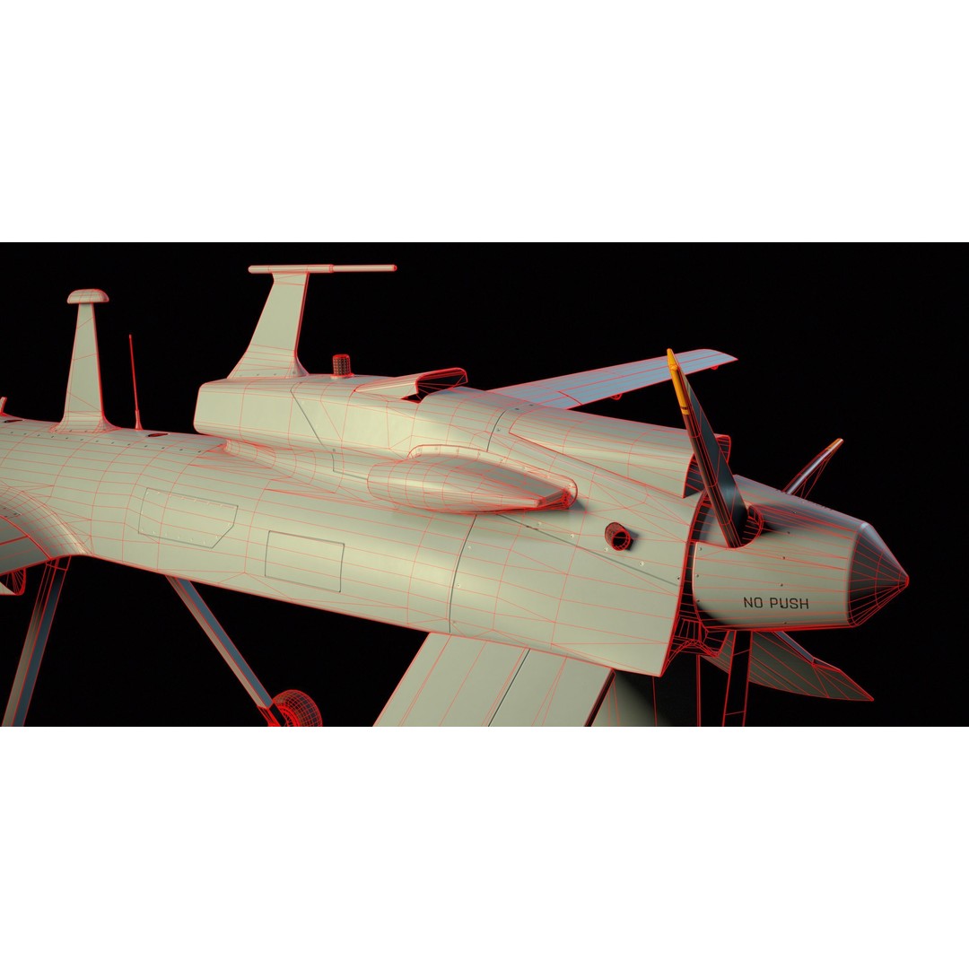UAV MQ-1C Gray Eagle 3D Model – Low Poly PBR Game Asset, FBX, OBJ - View 19