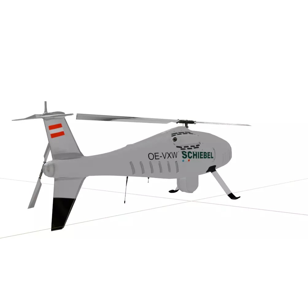 Schiebel Camcopter S-100 3D Model – Low Poly UAV with PBR Textures, FBX - View 10