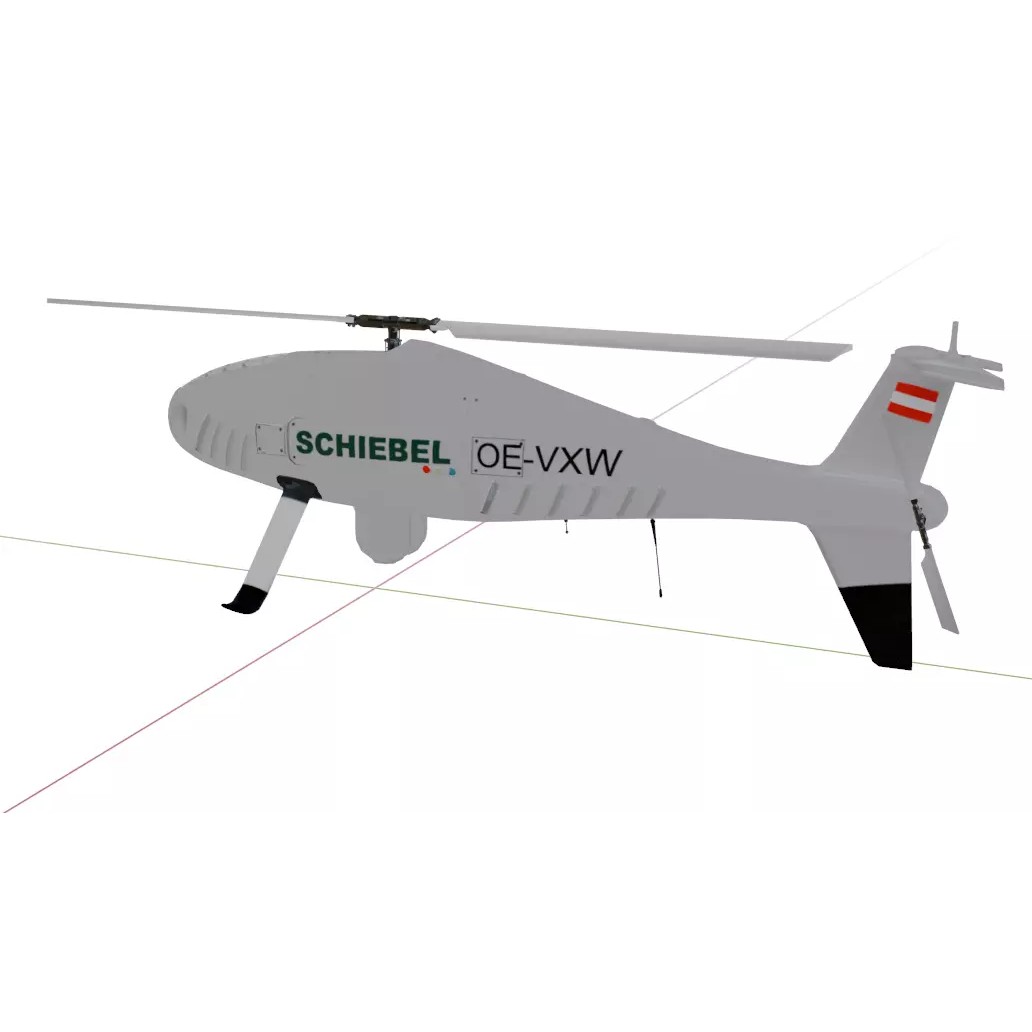 Schiebel Camcopter S-100 3D Model – Low Poly UAV with PBR Textures, FBX - View 11