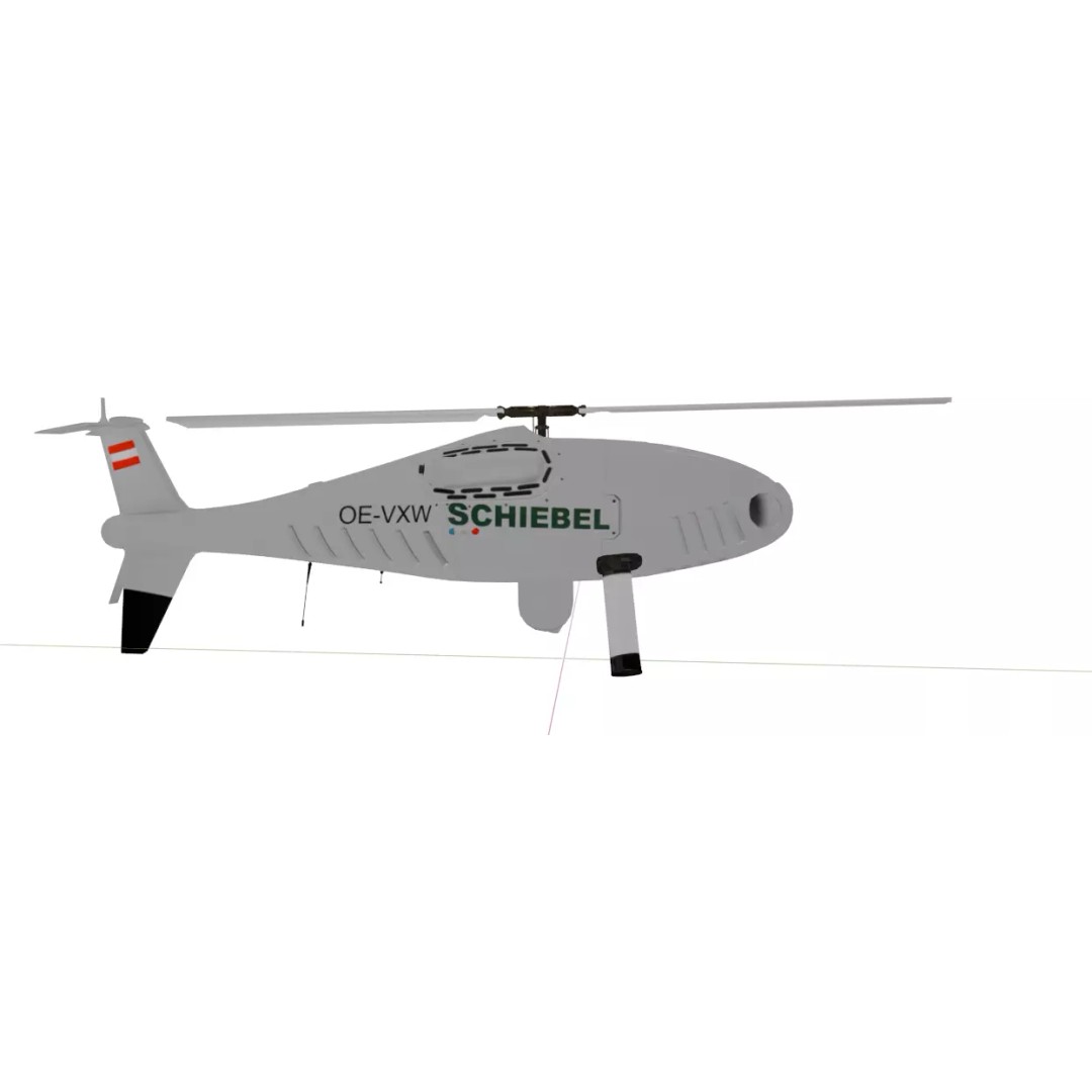 Schiebel Camcopter S-100 3D Model – Low Poly UAV with PBR Textures, FBX - View 13