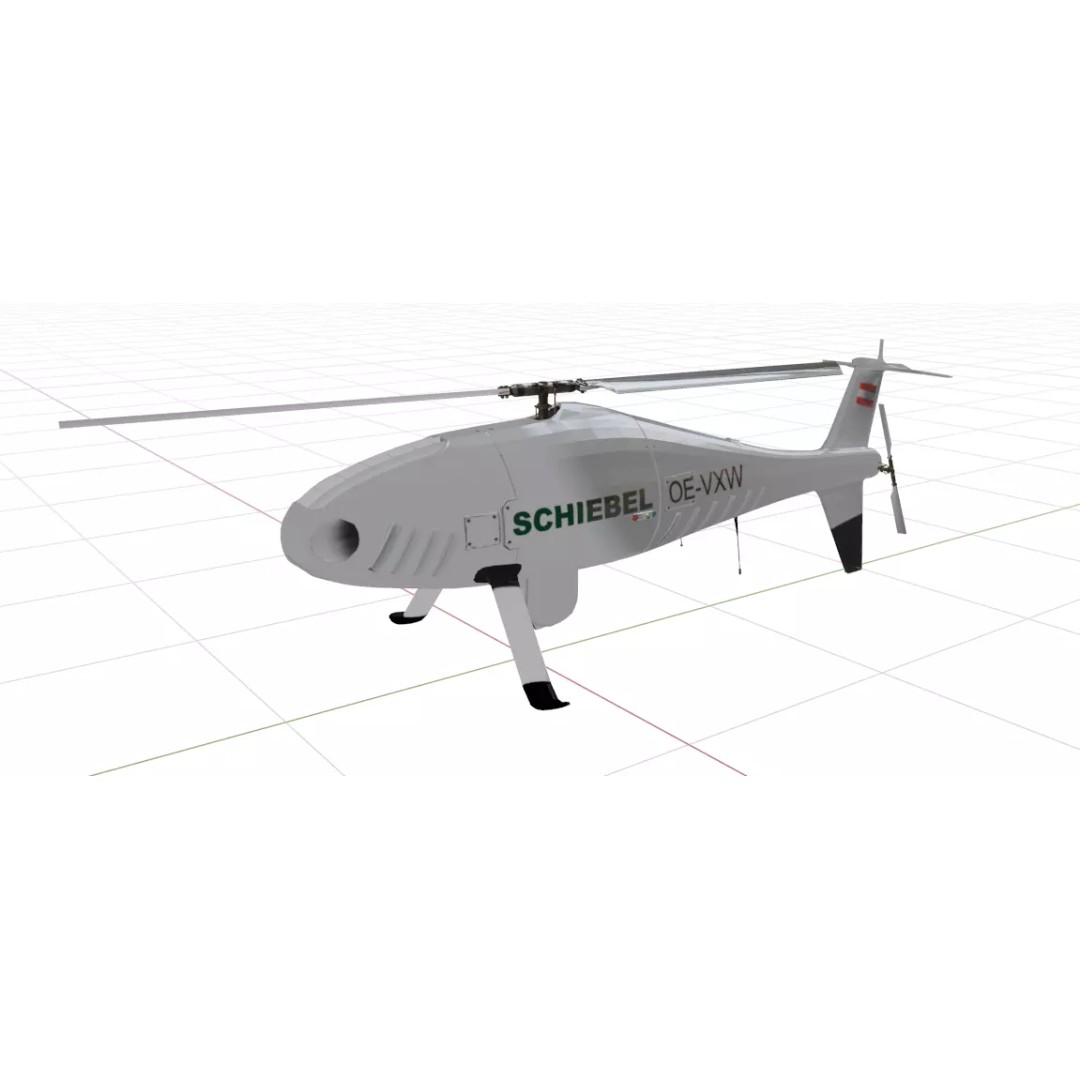 Schiebel Camcopter S-100 3D Model – Low Poly UAV with PBR Textures, FBX - View 19