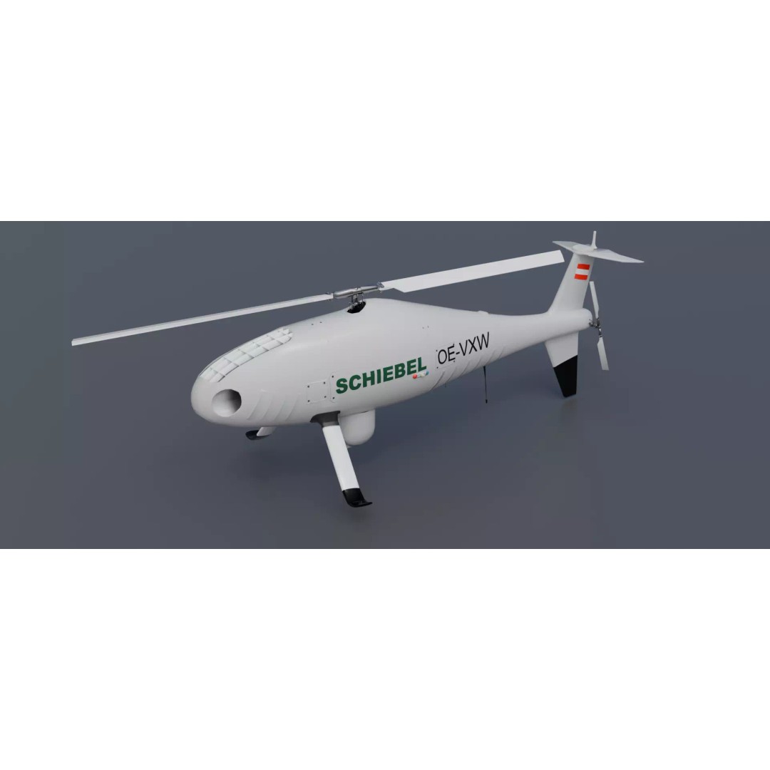 Schiebel Camcopter S-100 3D Model – Low Poly UAV with PBR Textures, FBX - View 2