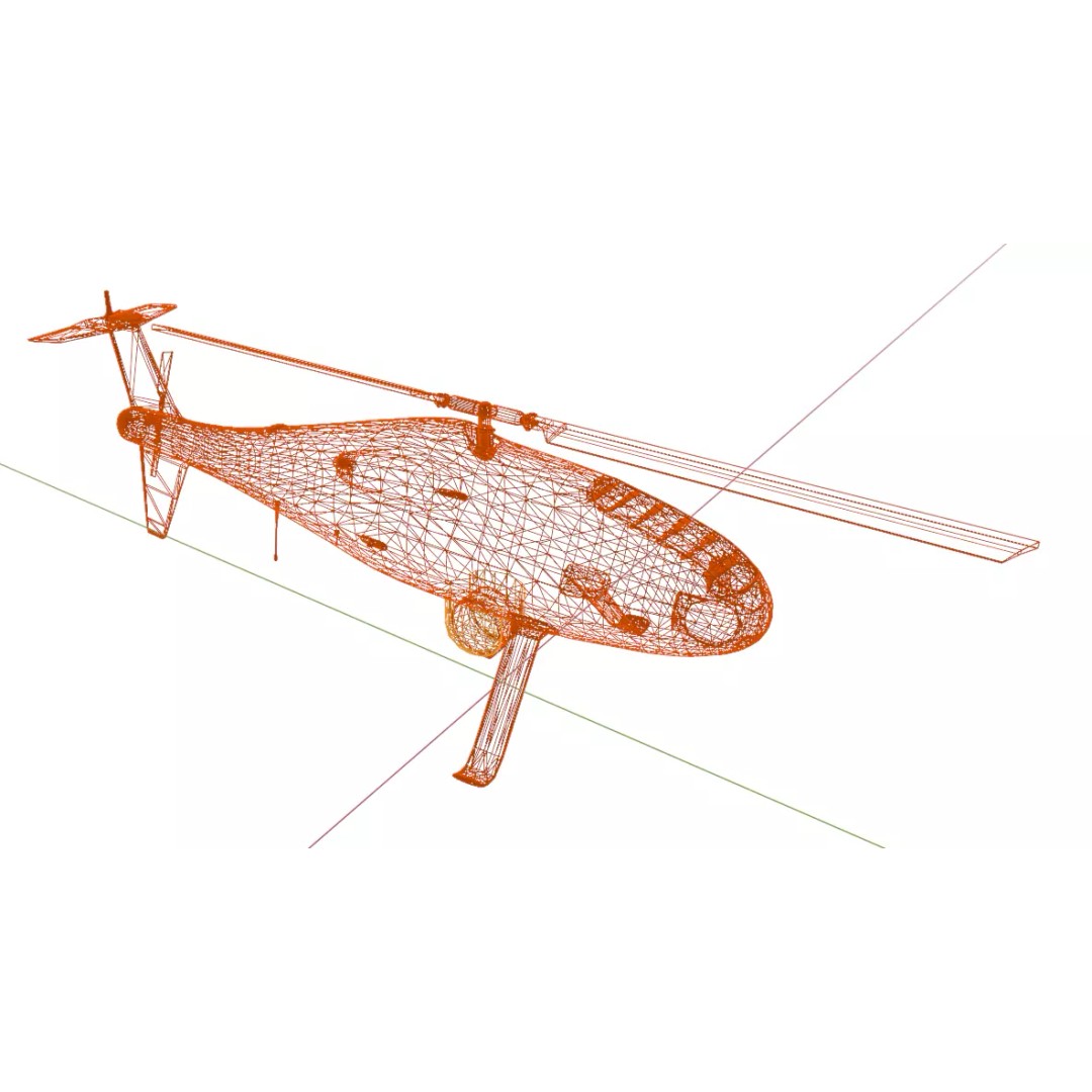Schiebel Camcopter S-100 3D Model – Low Poly UAV with PBR Textures, FBX - View 21