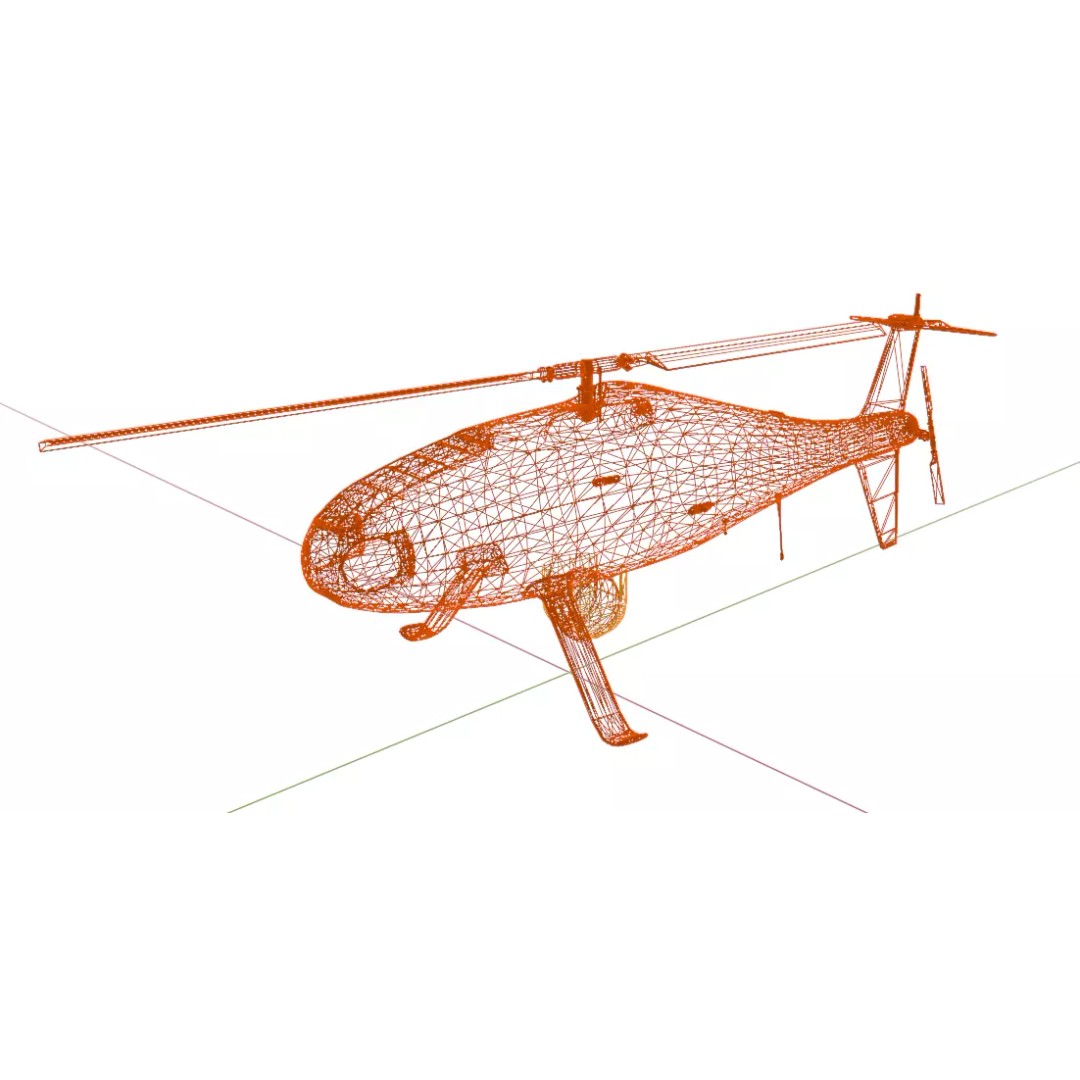 Schiebel Camcopter S-100 3D Model – Low Poly UAV with PBR Textures, FBX - View 22