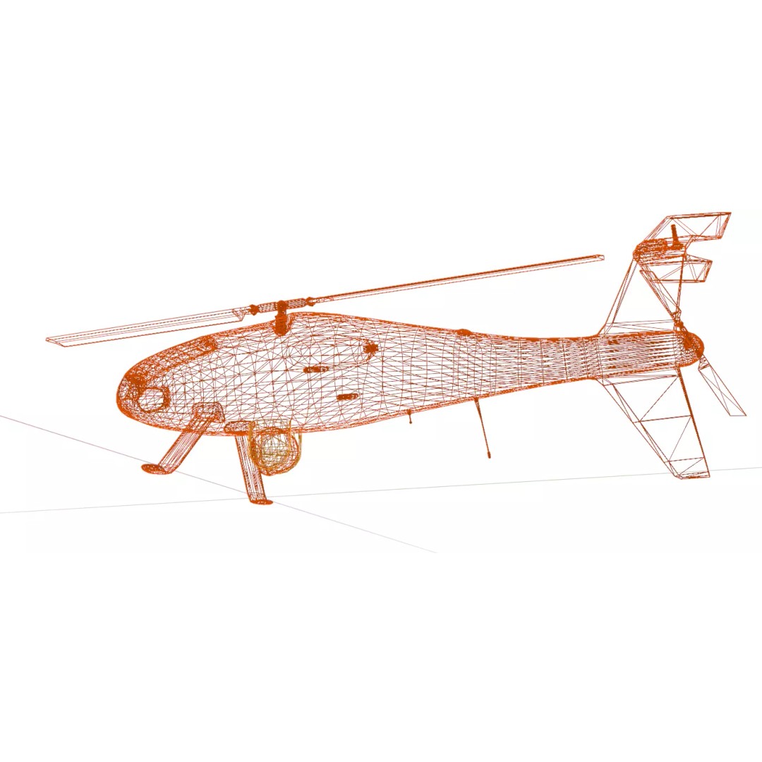 Schiebel Camcopter S-100 3D Model – Low Poly UAV with PBR Textures, FBX - View 23