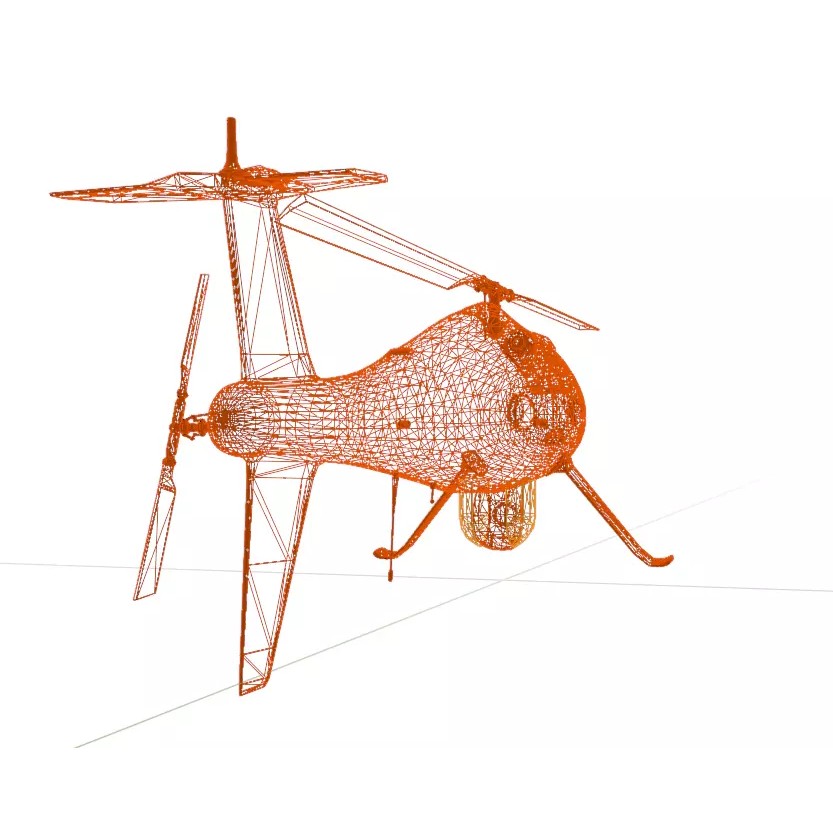 Schiebel Camcopter S-100 3D Model – Low Poly UAV with PBR Textures, FBX - View 24