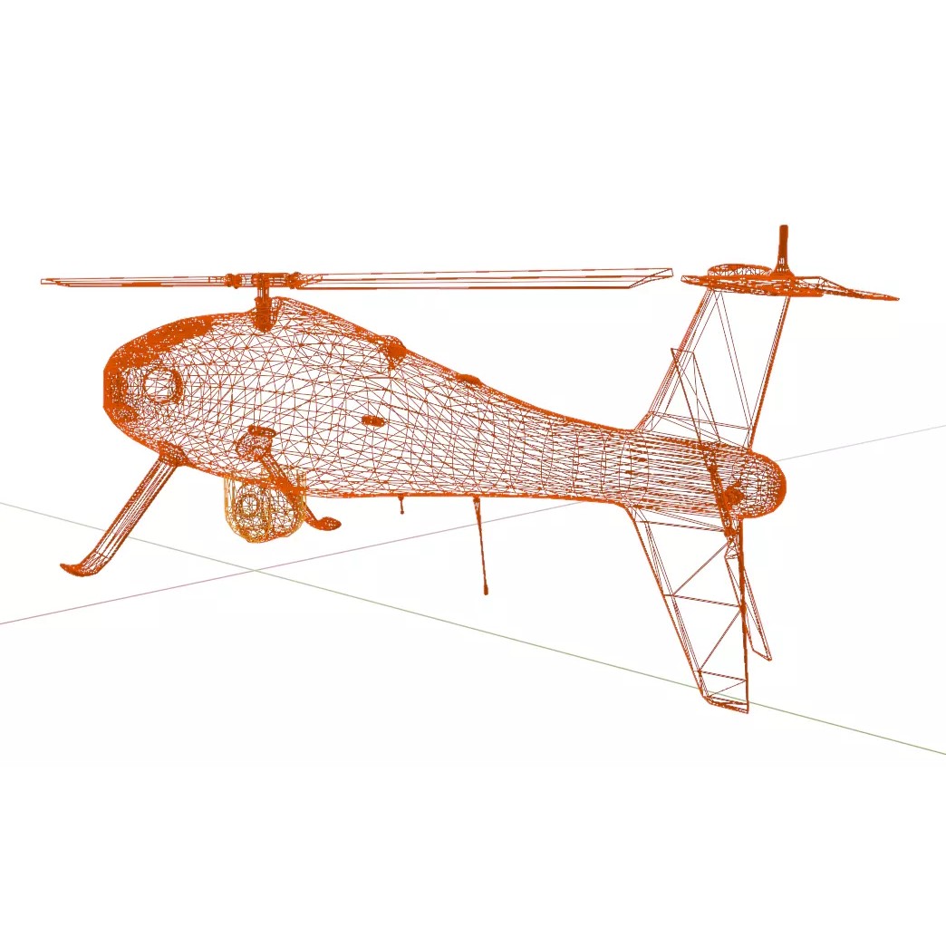 Schiebel Camcopter S-100 3D Model – Low Poly UAV with PBR Textures, FBX - View 25